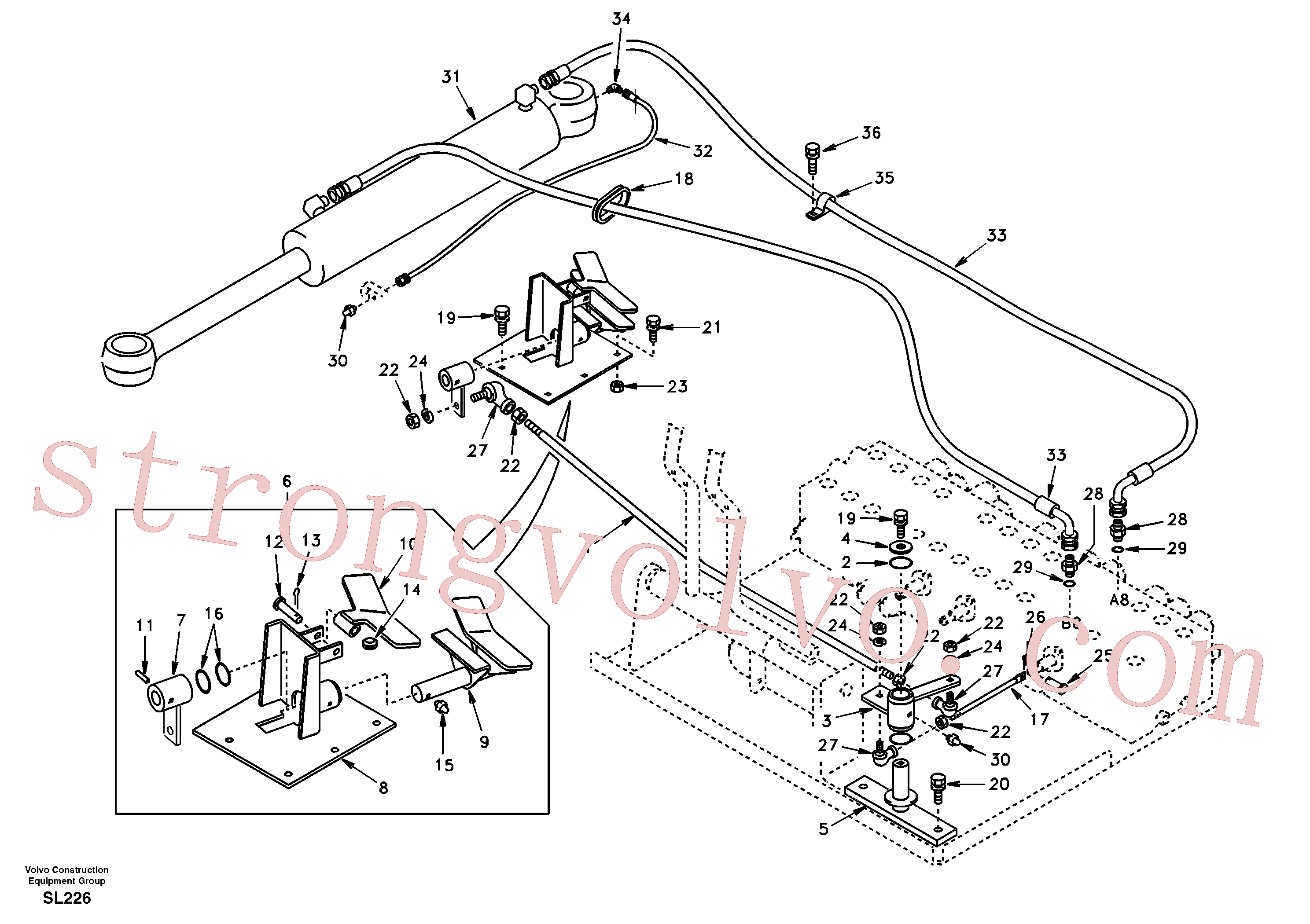 China Made SA9453-03734 Eternity/2 Volvo Acessórios para escavadeira