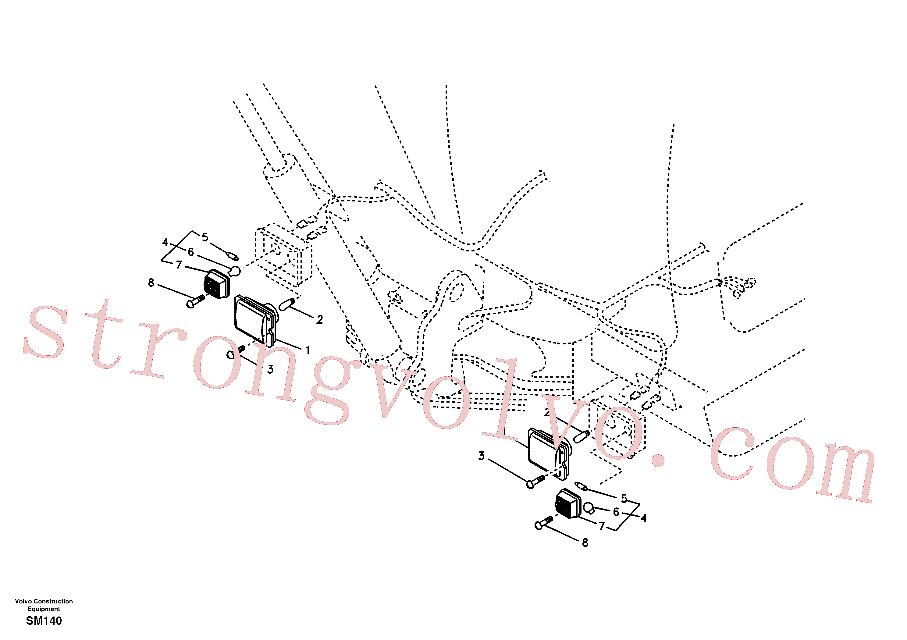 SA9021-10403 Volvo Iluminação, dianteira(SM140 Montagem)