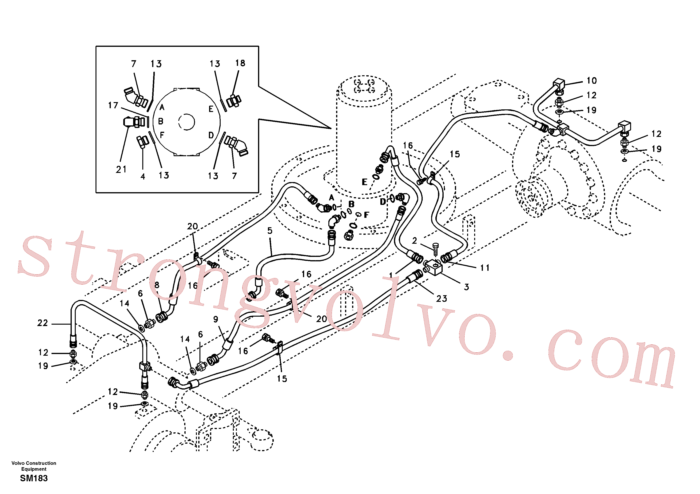 Volvo Montagem SA9412-22070 Conexão Acessórios