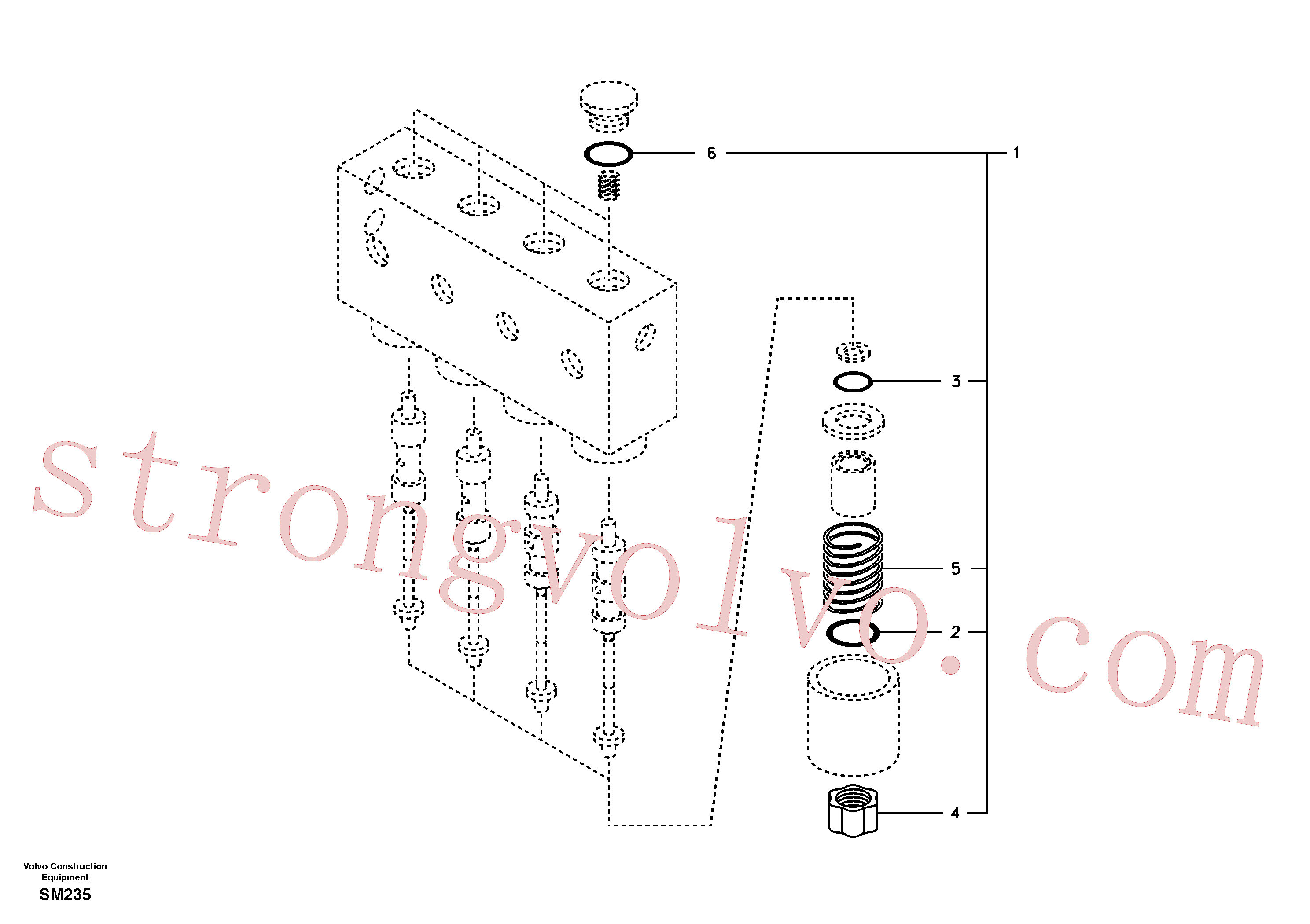 VOE14505472 Volvo Sistema servomotor, válvula solenóide(SM235 Montagem)