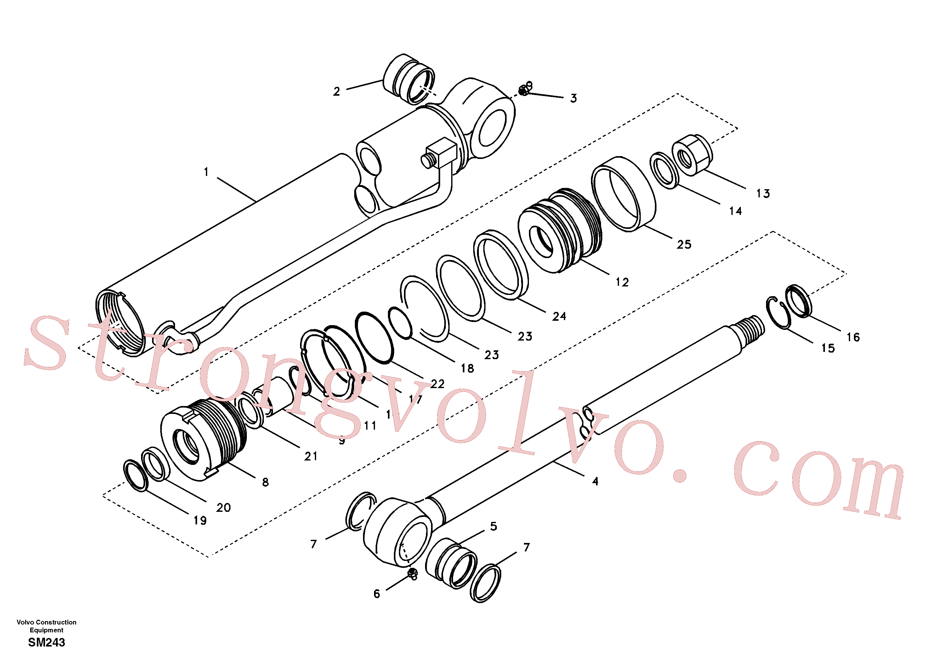 SA1046-01630 Volvo Cilindro de balde(SM243 Montagem)