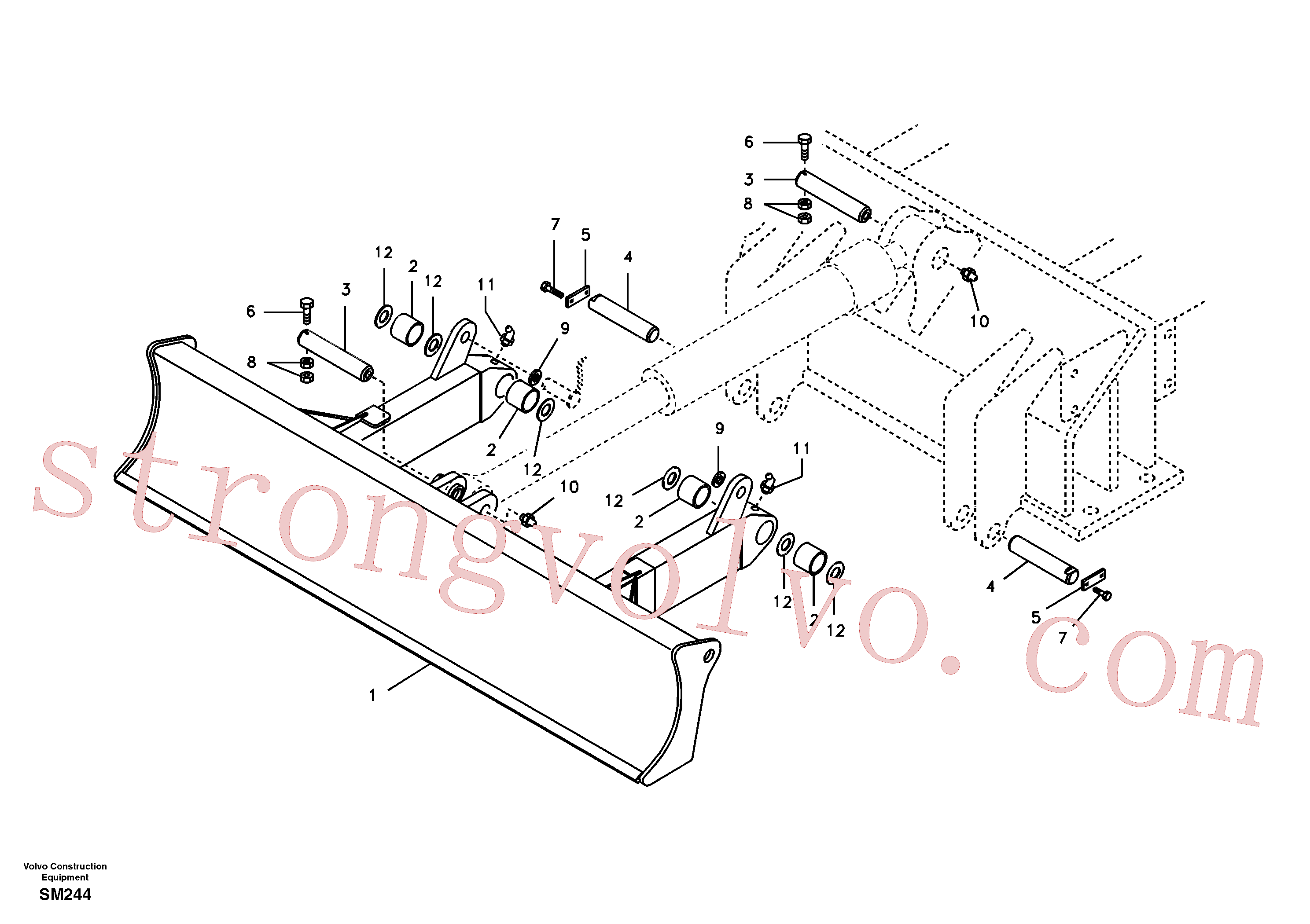SA1075-00060 Volvo Lâmina niveladora(SM244 Montagem)