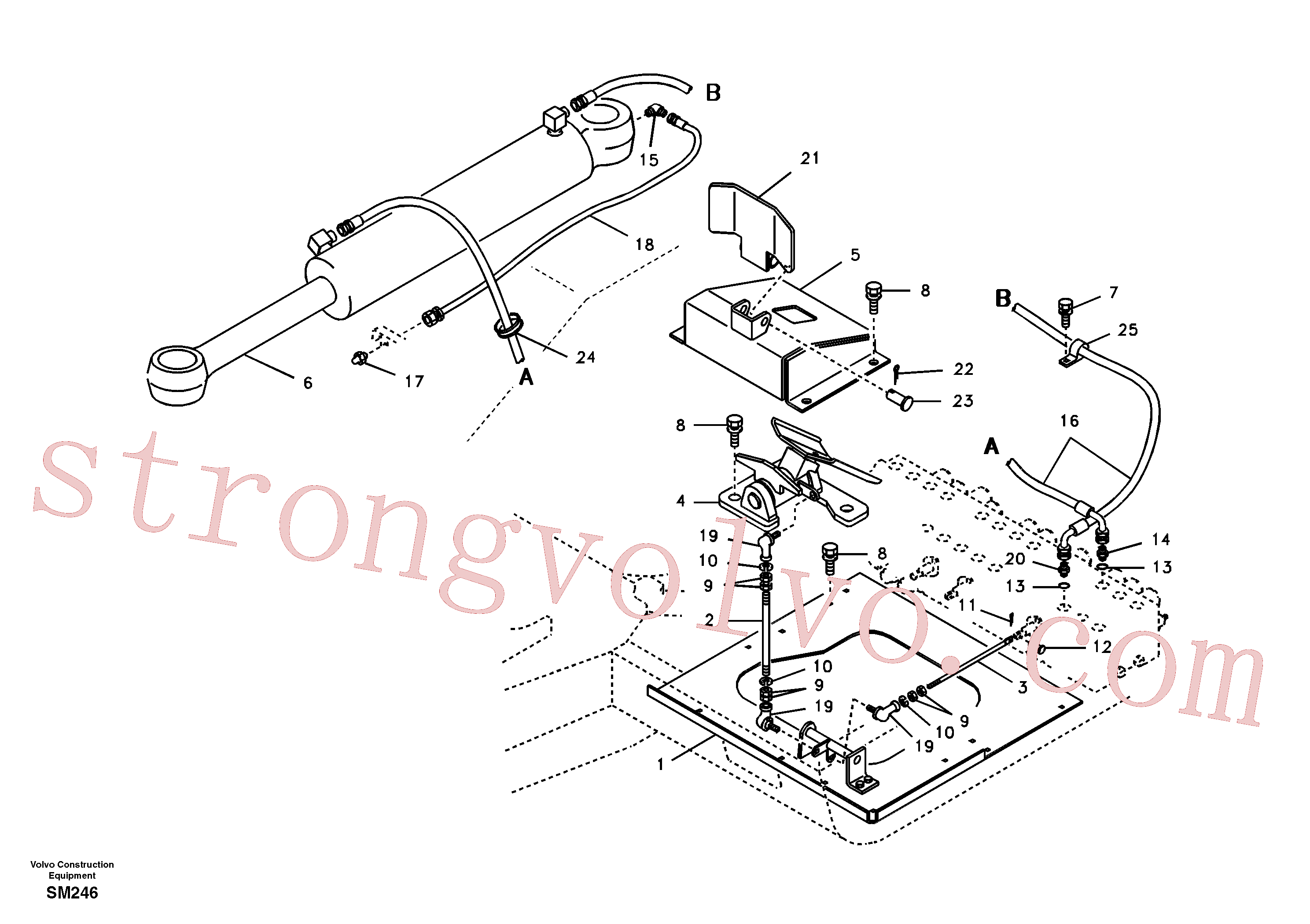SA1146-01211 Volvo Sistema de rotação da lança(SM246 Montagem)