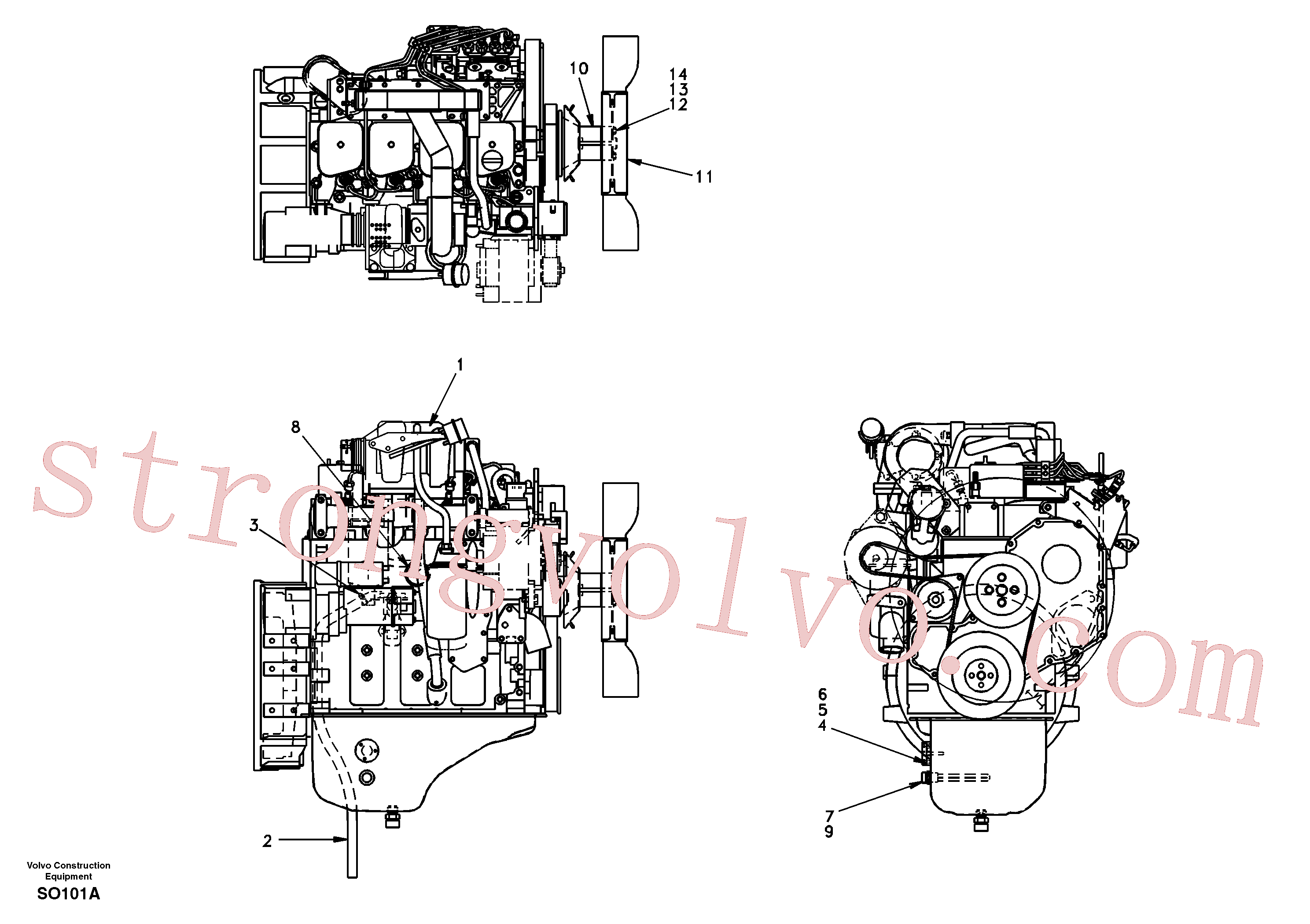 SA9011-21019 Volvo Motor(SO101A Montagem)