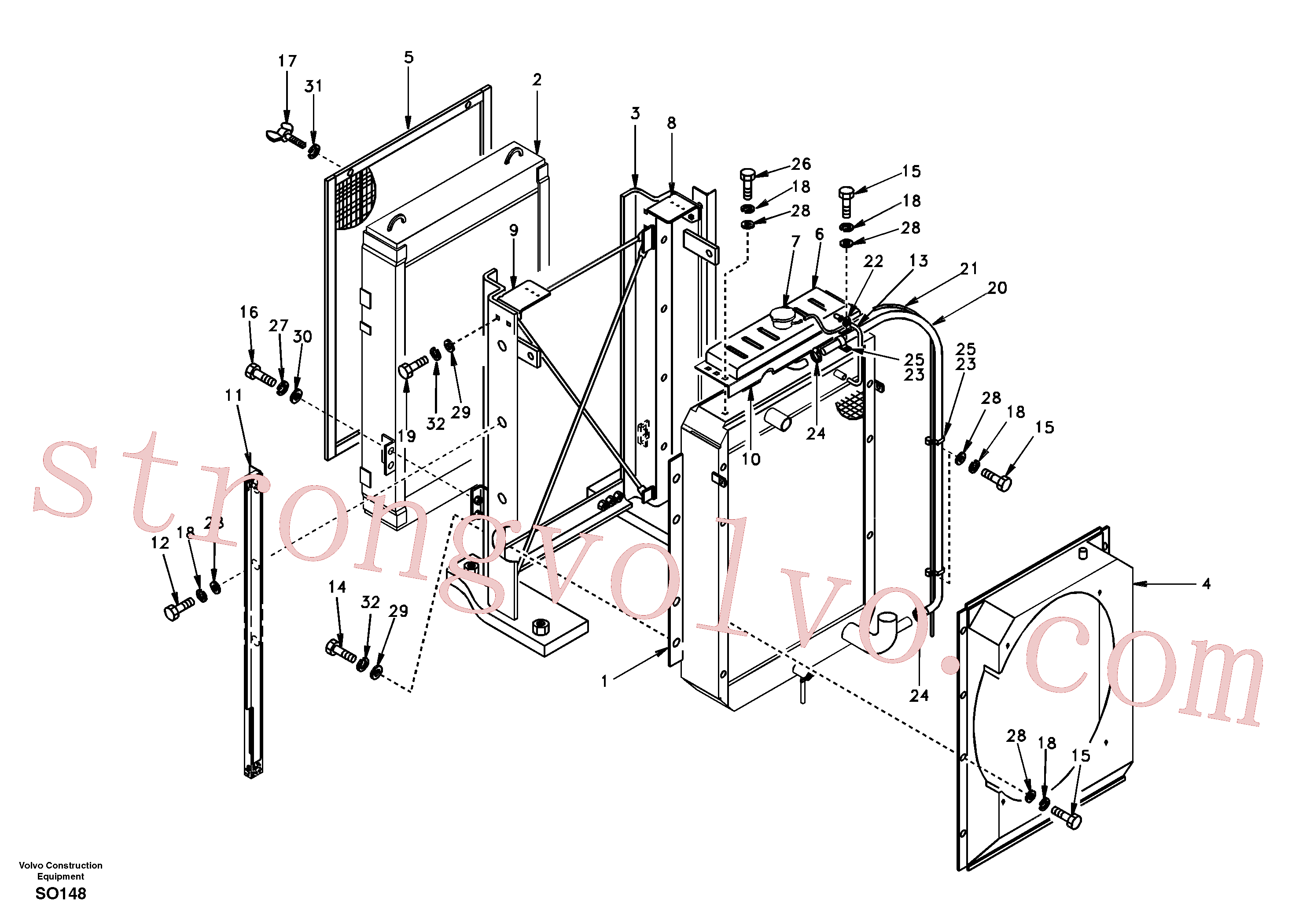 SA9035-10602 Volvo Radiador(SO148 Montagem)