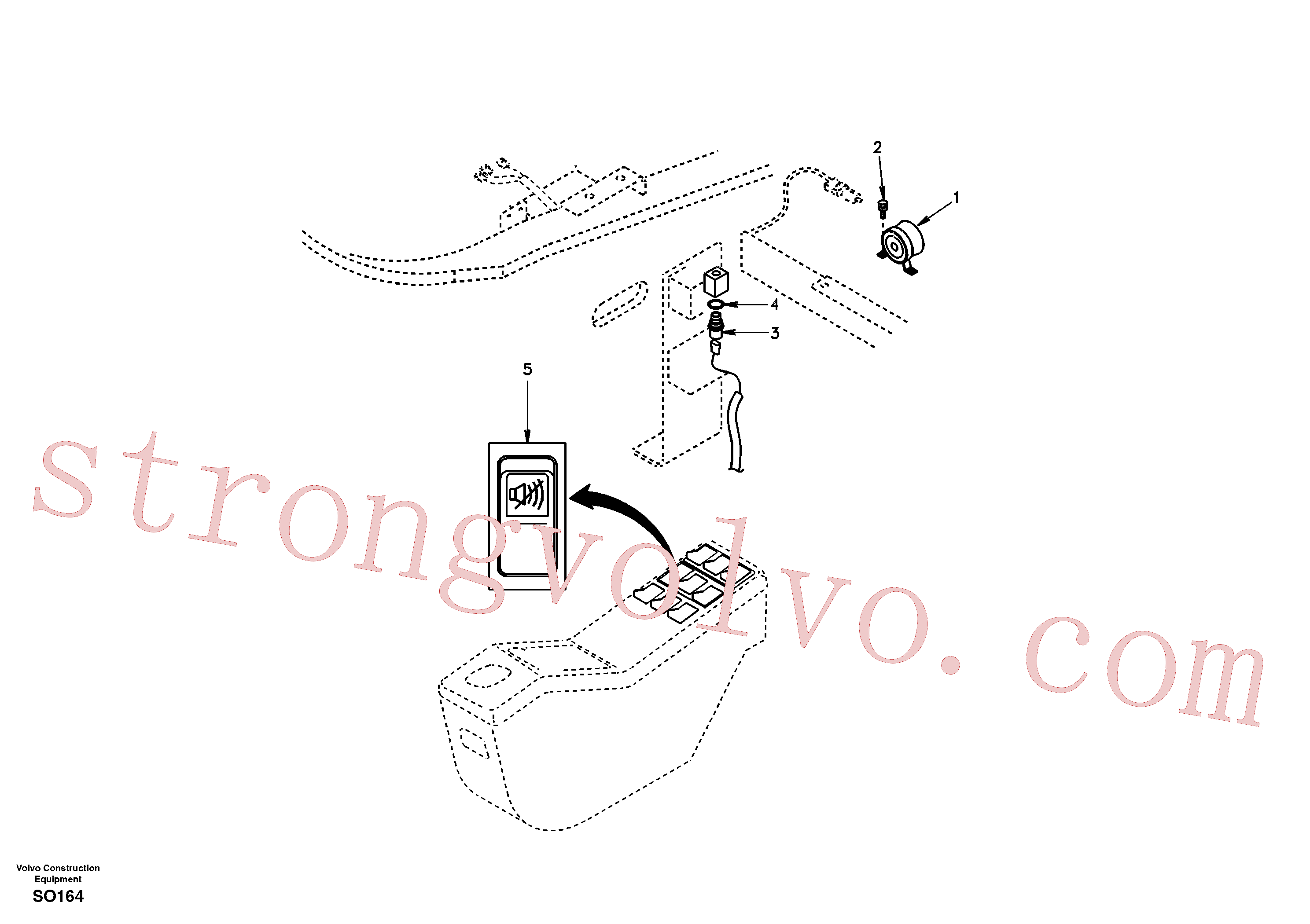 Volvo Montagem SA1127-02020 Switch Acessórios