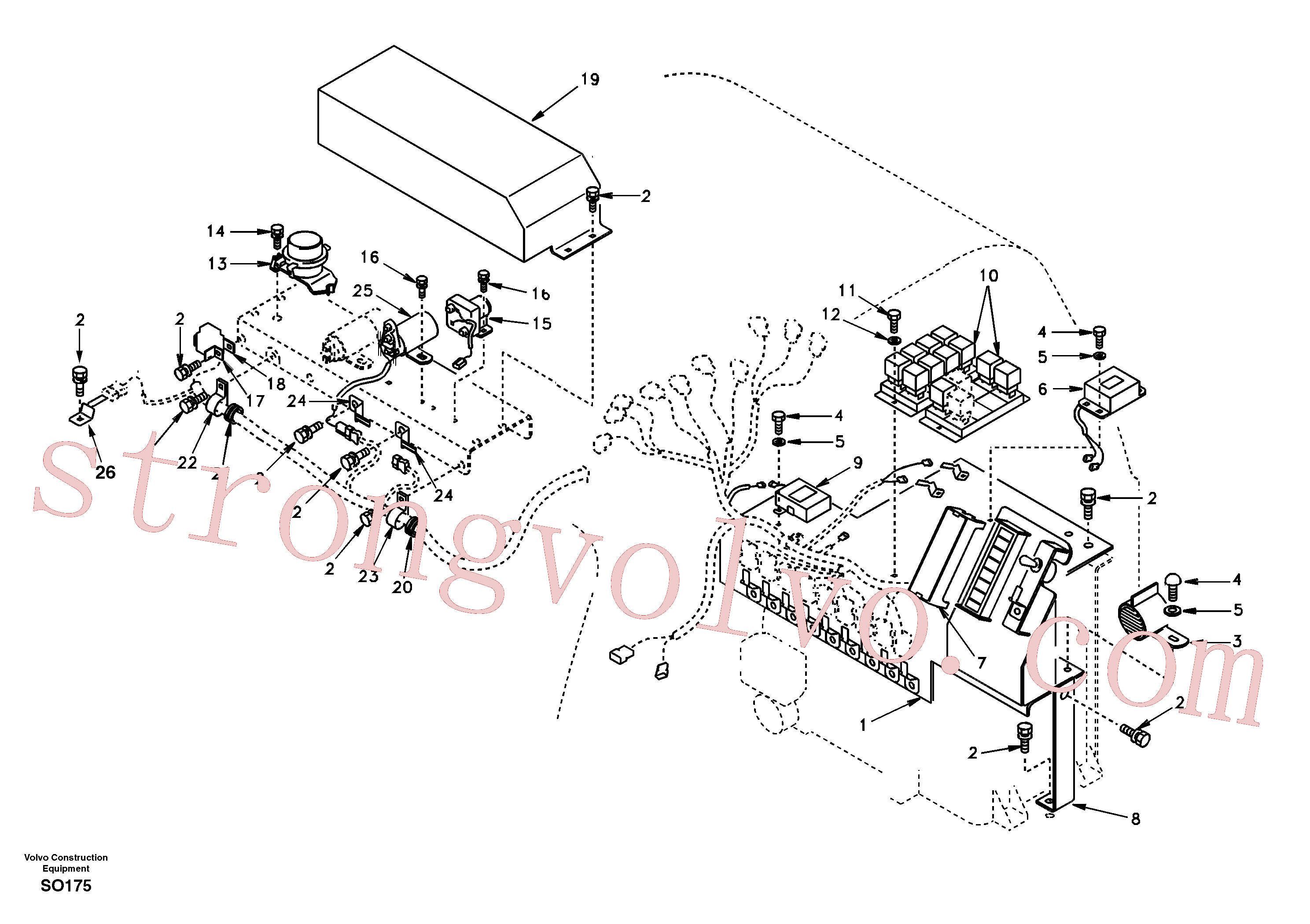SA9037-10504 Volvo Caixa de derivação eléctrica(SO175 Montagem)