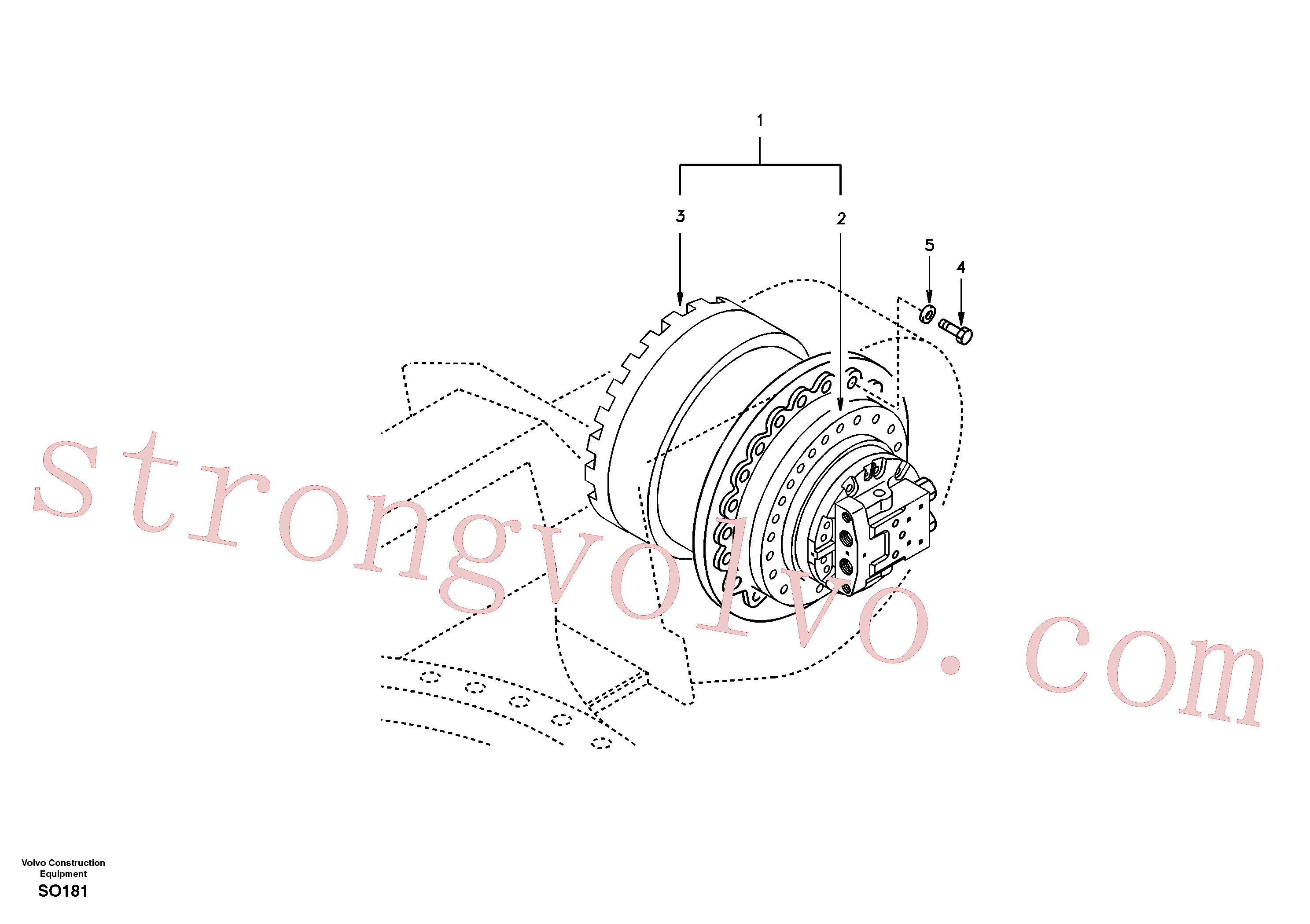 SA7117-30050 Volvo Motor de curso com peças de montagem(SO181 Montagem)