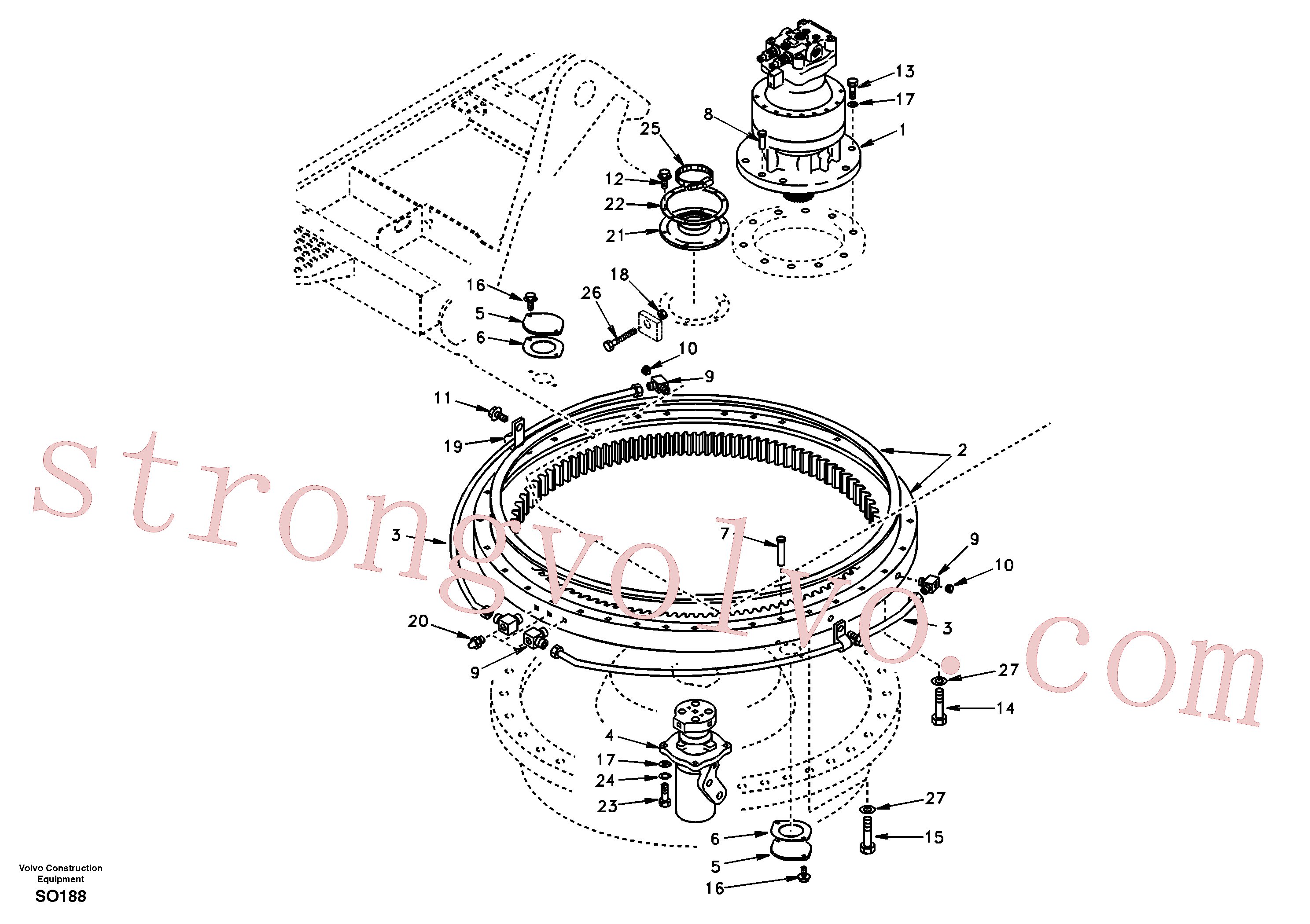 Volvo Acessórios para escavadeira SA1155-01191 Seal Acessórios