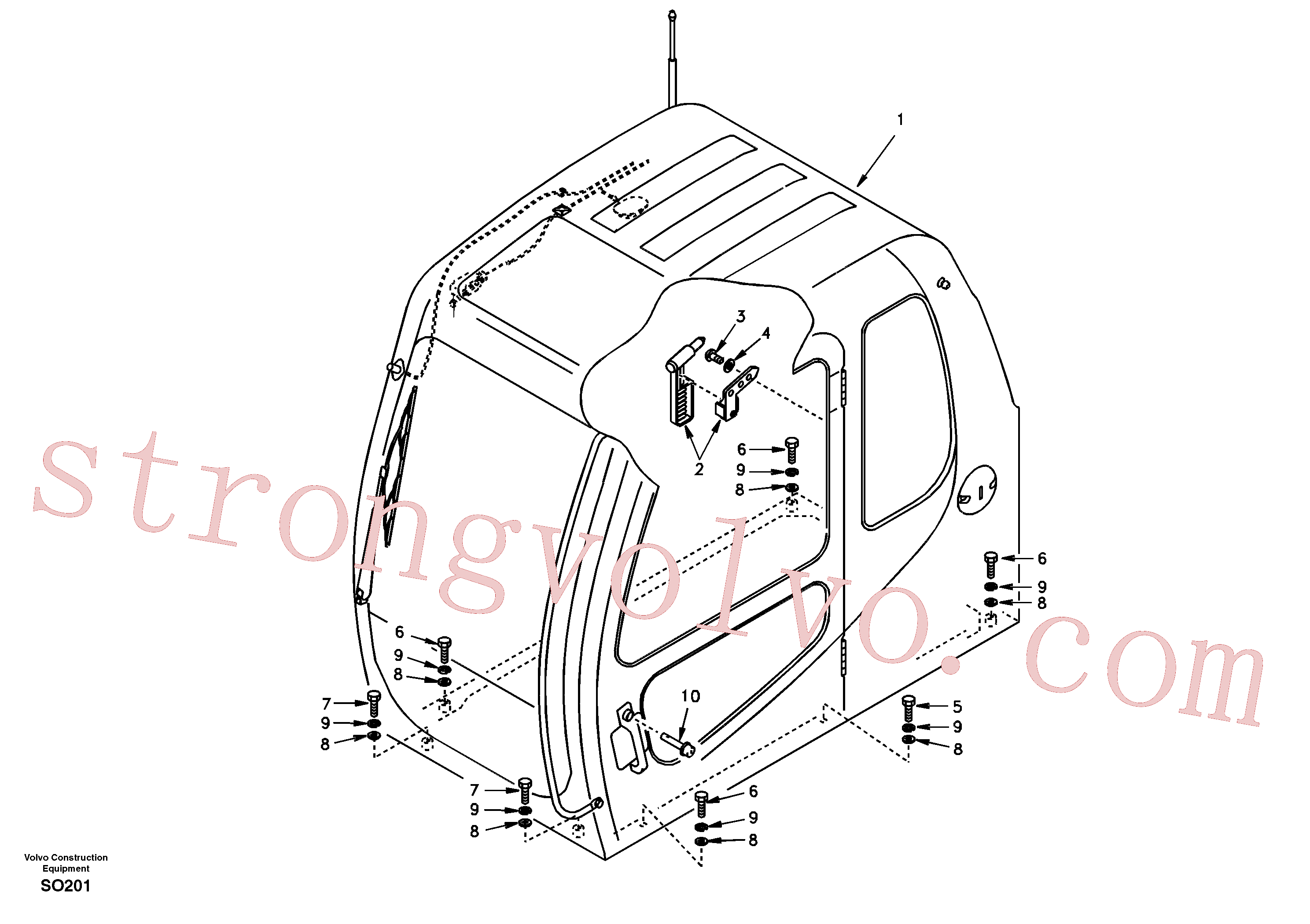 SA9211-16000 Volvo Apoio da cabina(SO201 Montagem)