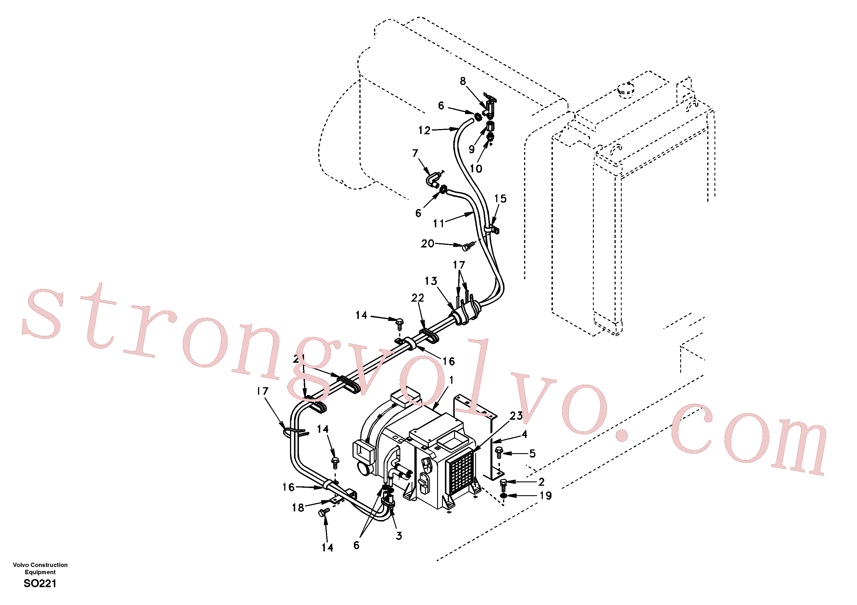 China Made SA1125-00650 Bracket Volvo Acessórios para escavadeira