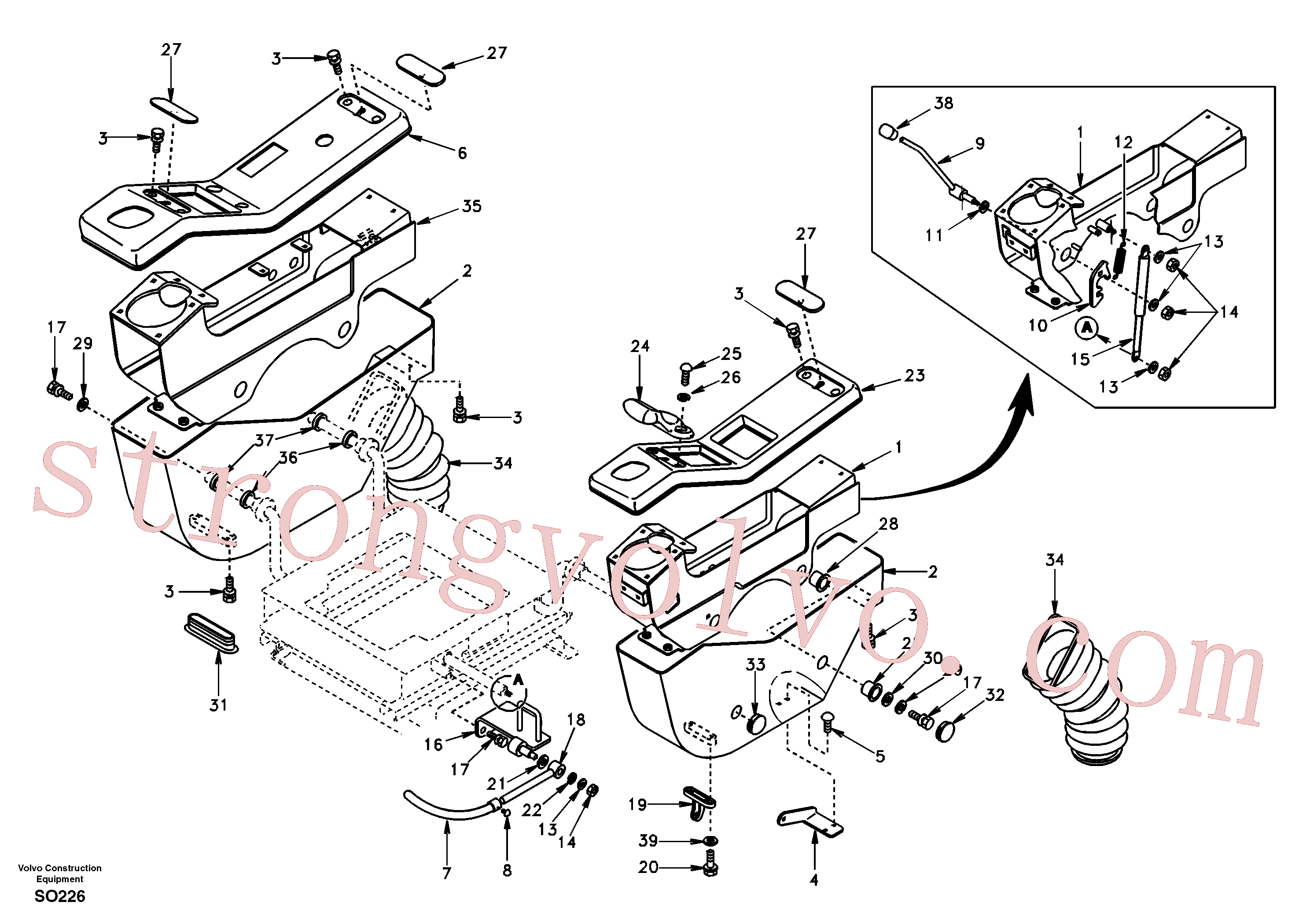 SA9426-20030 Volvo Painel de instrumentos, painel de comando(SO226 Montagem)