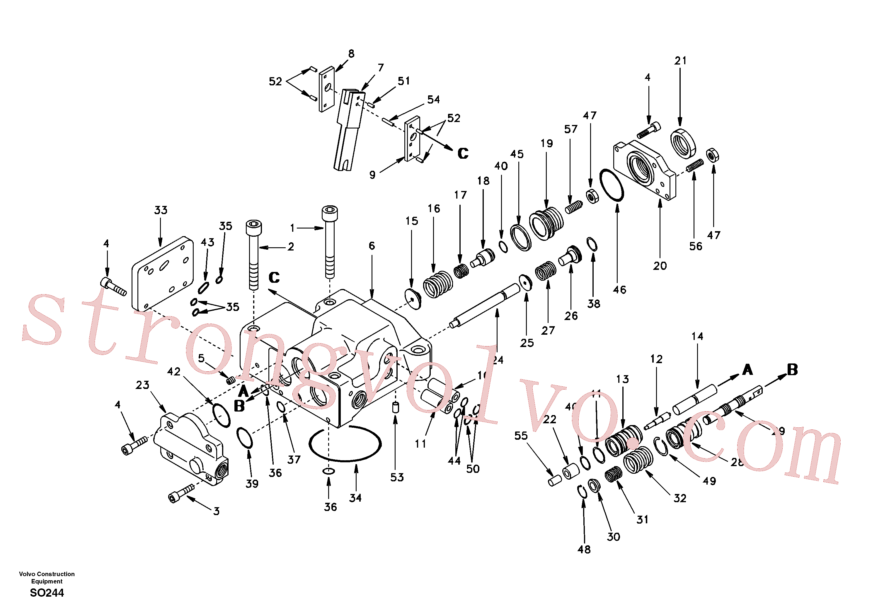 SA14501614 Volvo Regulador, bomba hidráulica(SO244 Montagem)
