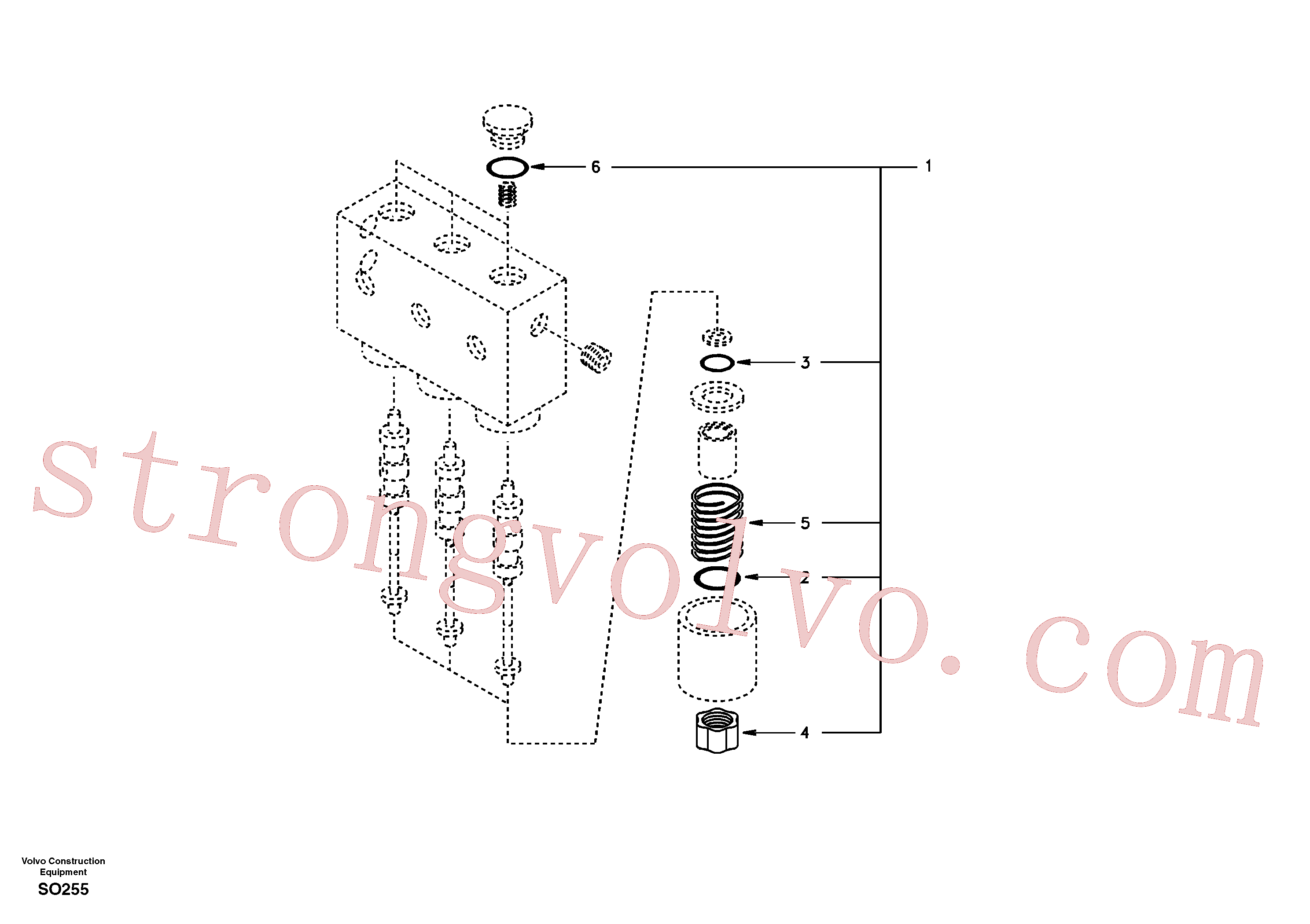 VOE14503080 Volvo Sistema servomotor, válvula solenóide(SO255 Montagem)