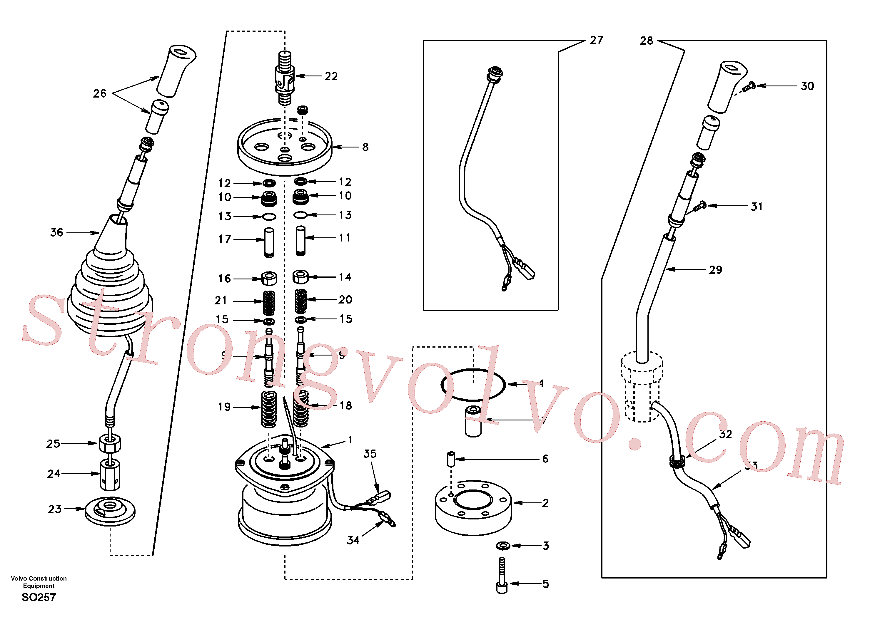 Volvo VOE14500138 Handle Volvo Acessórios para escavadeira