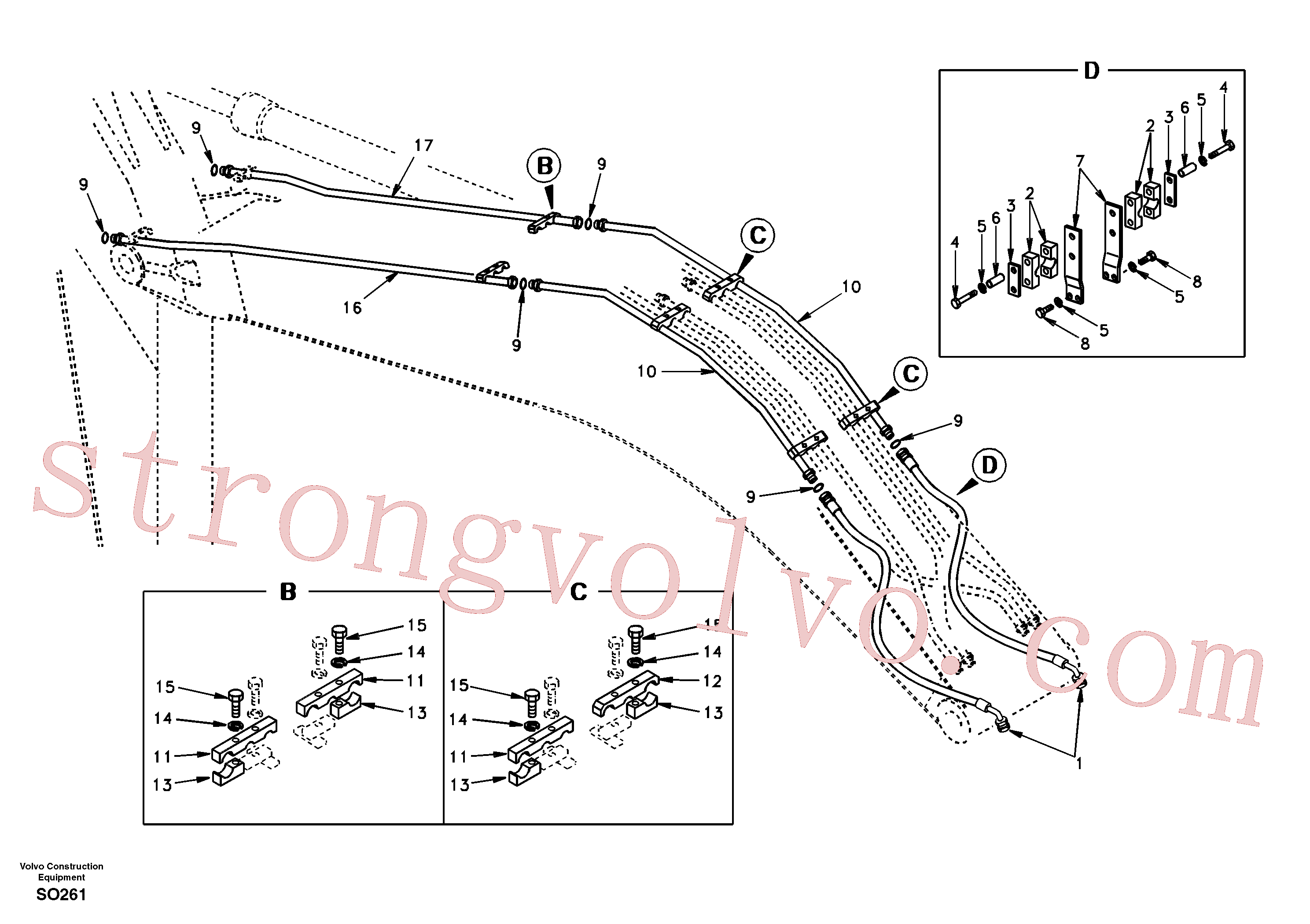 Atacado VOE14504833 Tube assembly Volvo escavadeira
