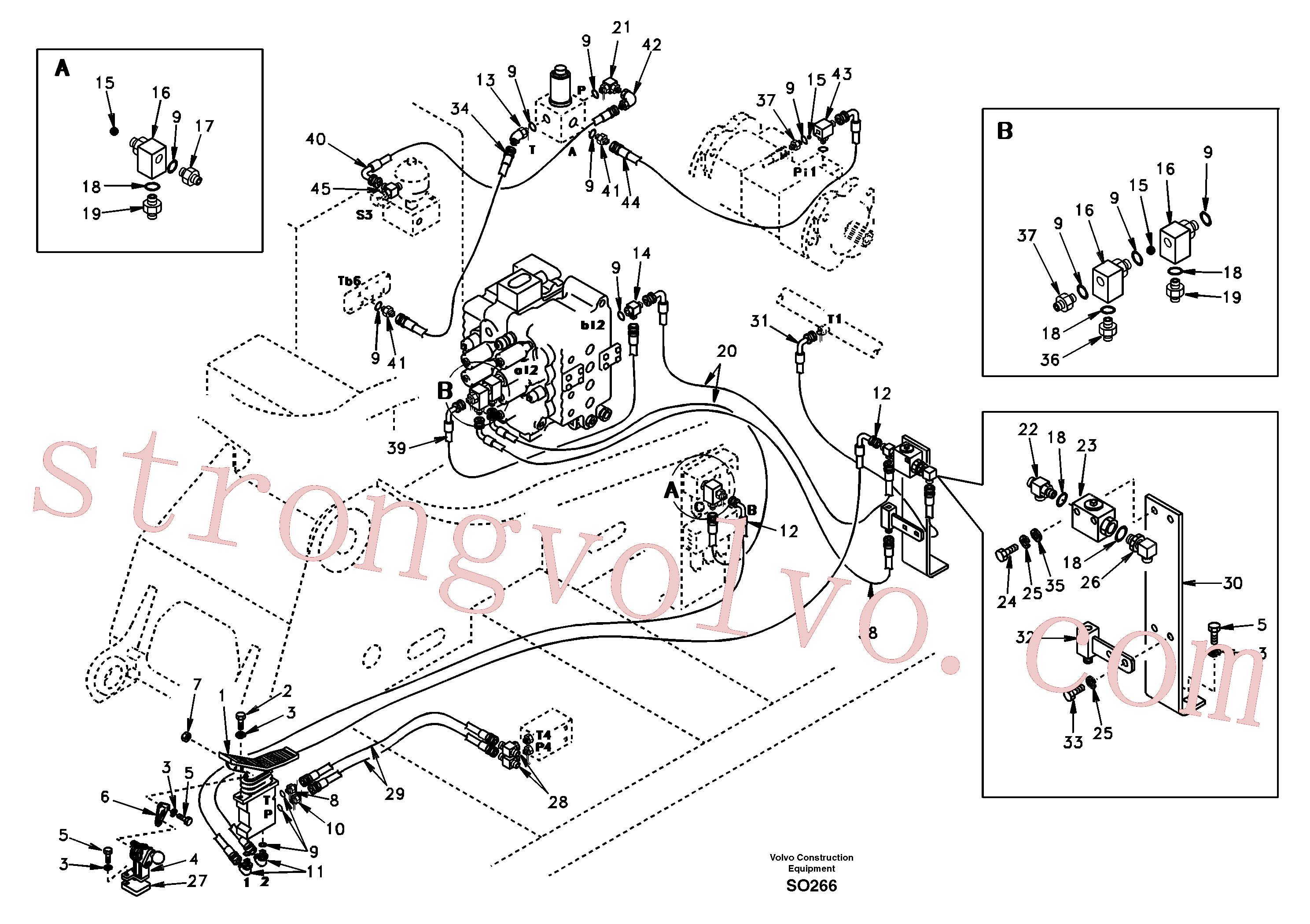 SA1148-30201 Volvo Hidráulica de serviço, martelo e cortador para fluxo da bomba principal(SO266 Montagem)