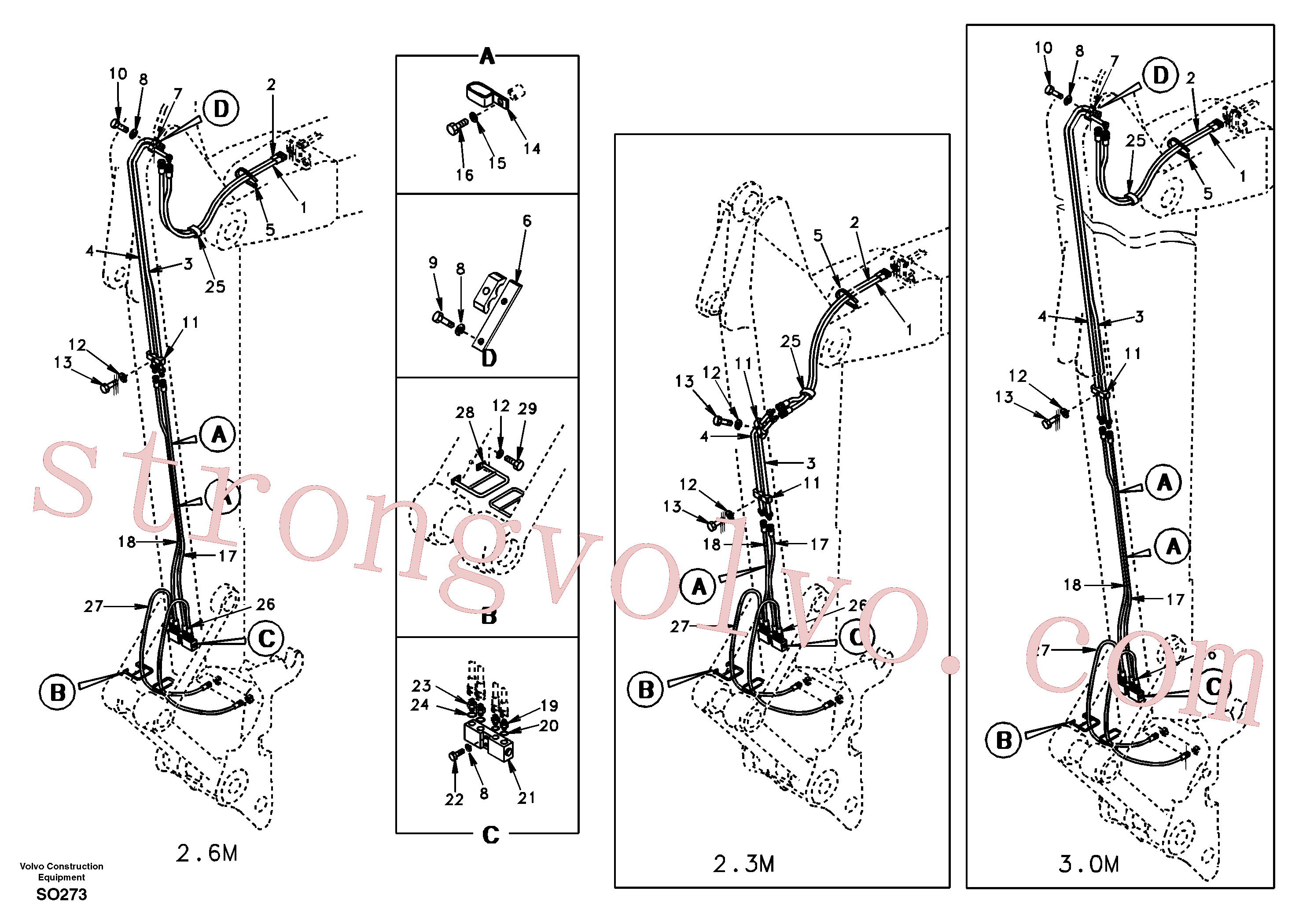 Atacado VOE14509188 Pipe Volvo escavadeira