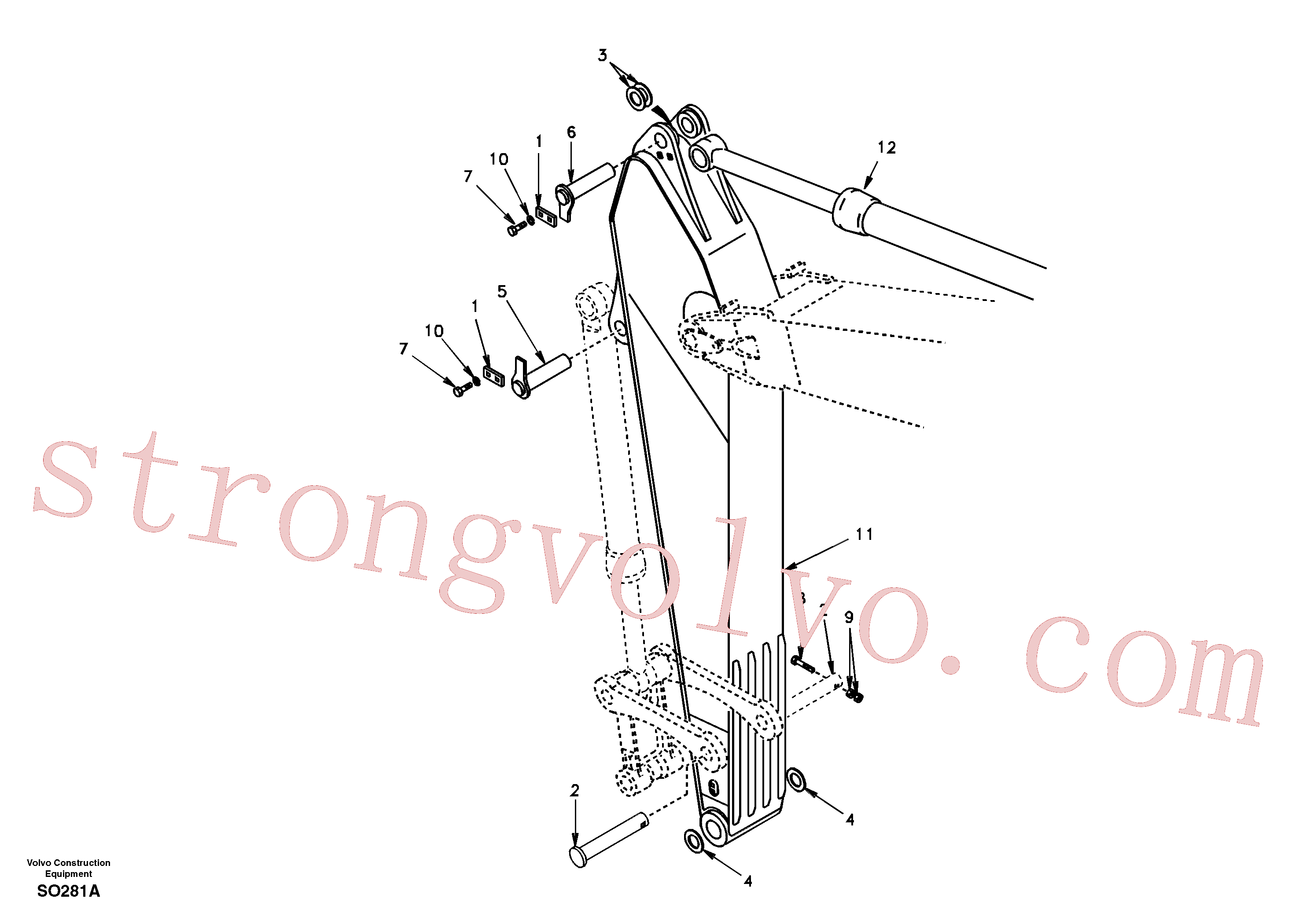 China Made VOE14510021 Arm Volvo Acessórios para escavadeira