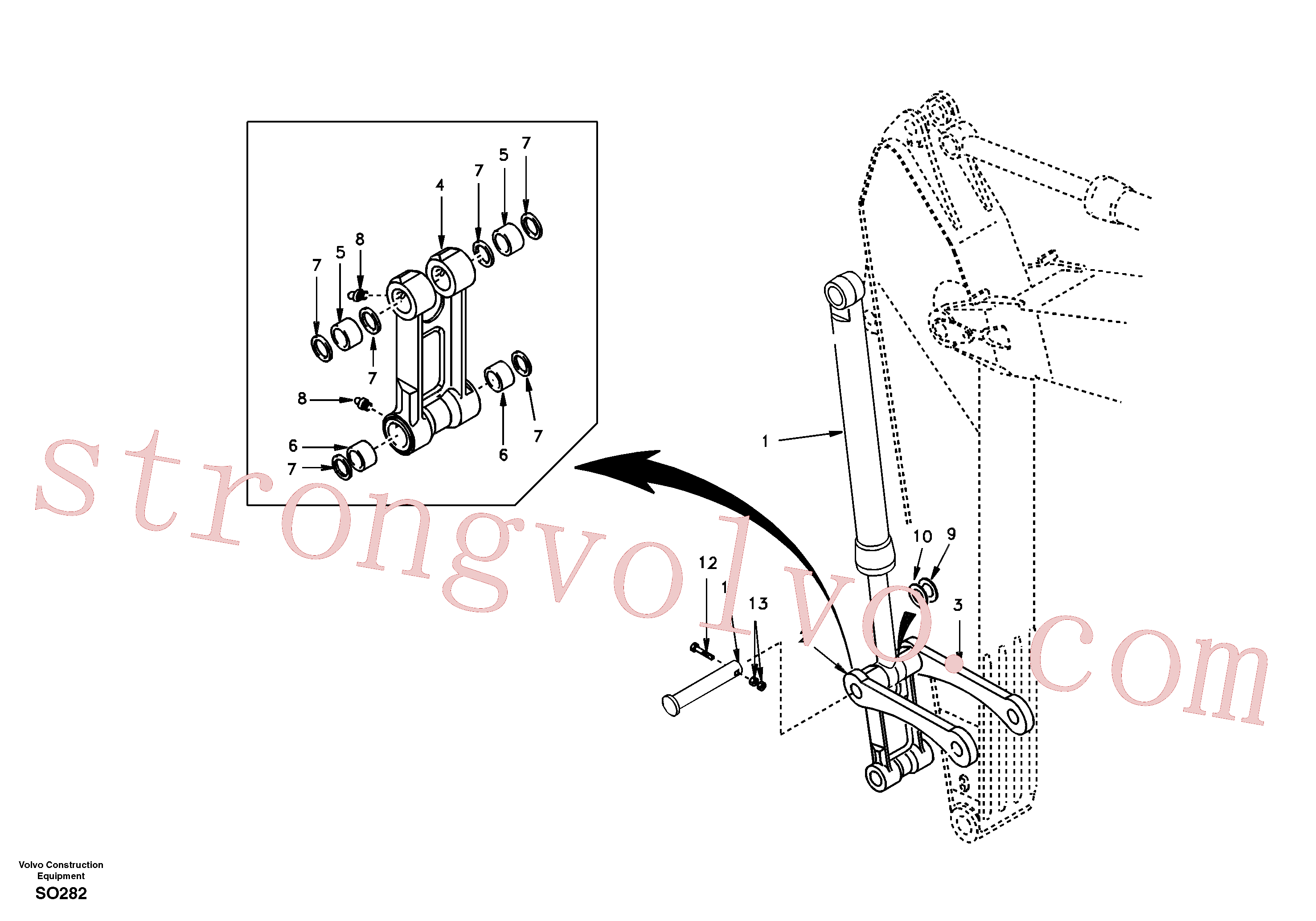 VOE14548216 Volvo Elos do braço de afundamento(SO282 Montagem)