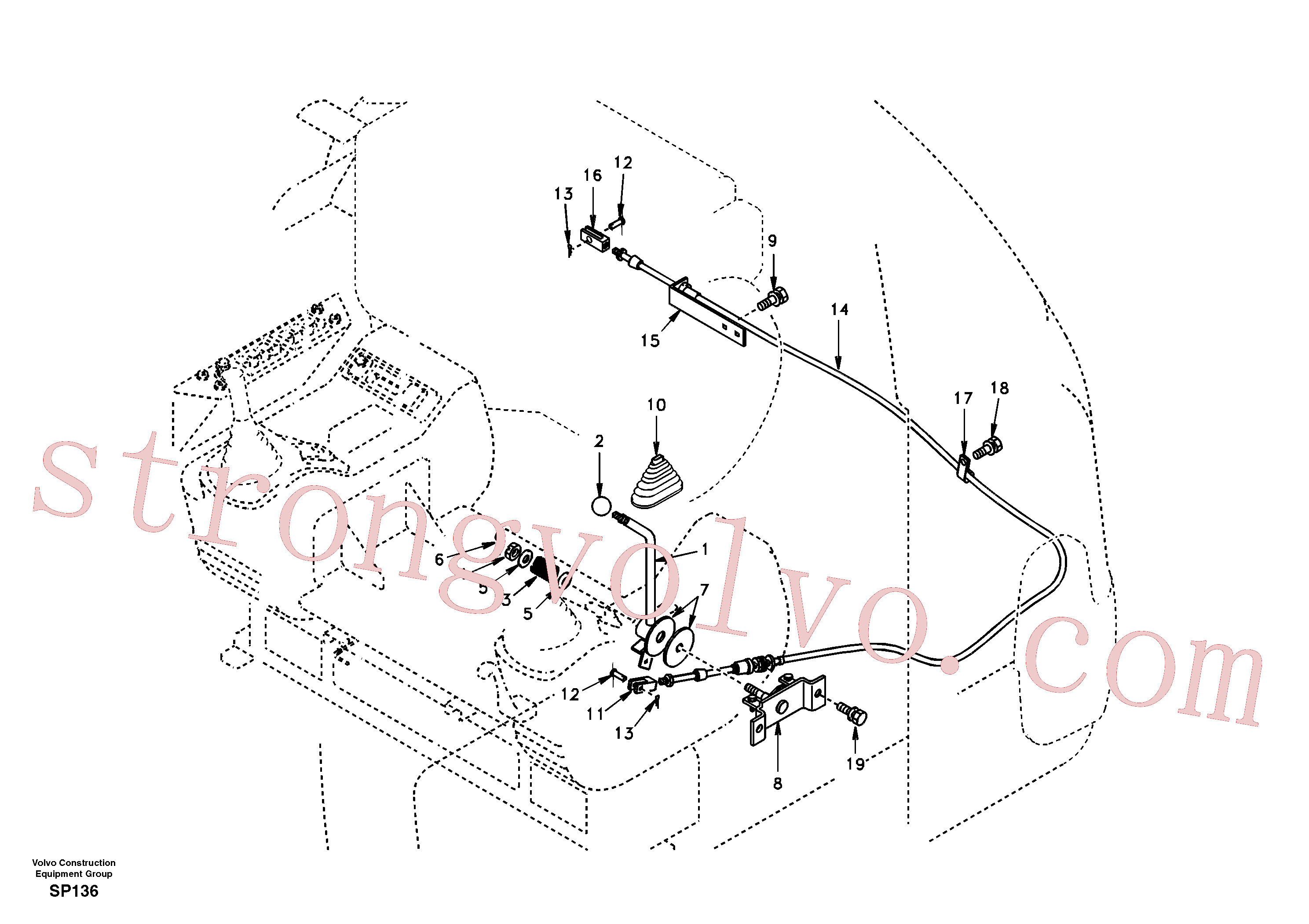 SA9323-02912 Volvo Comando de velocidade(SP136 Montagem)