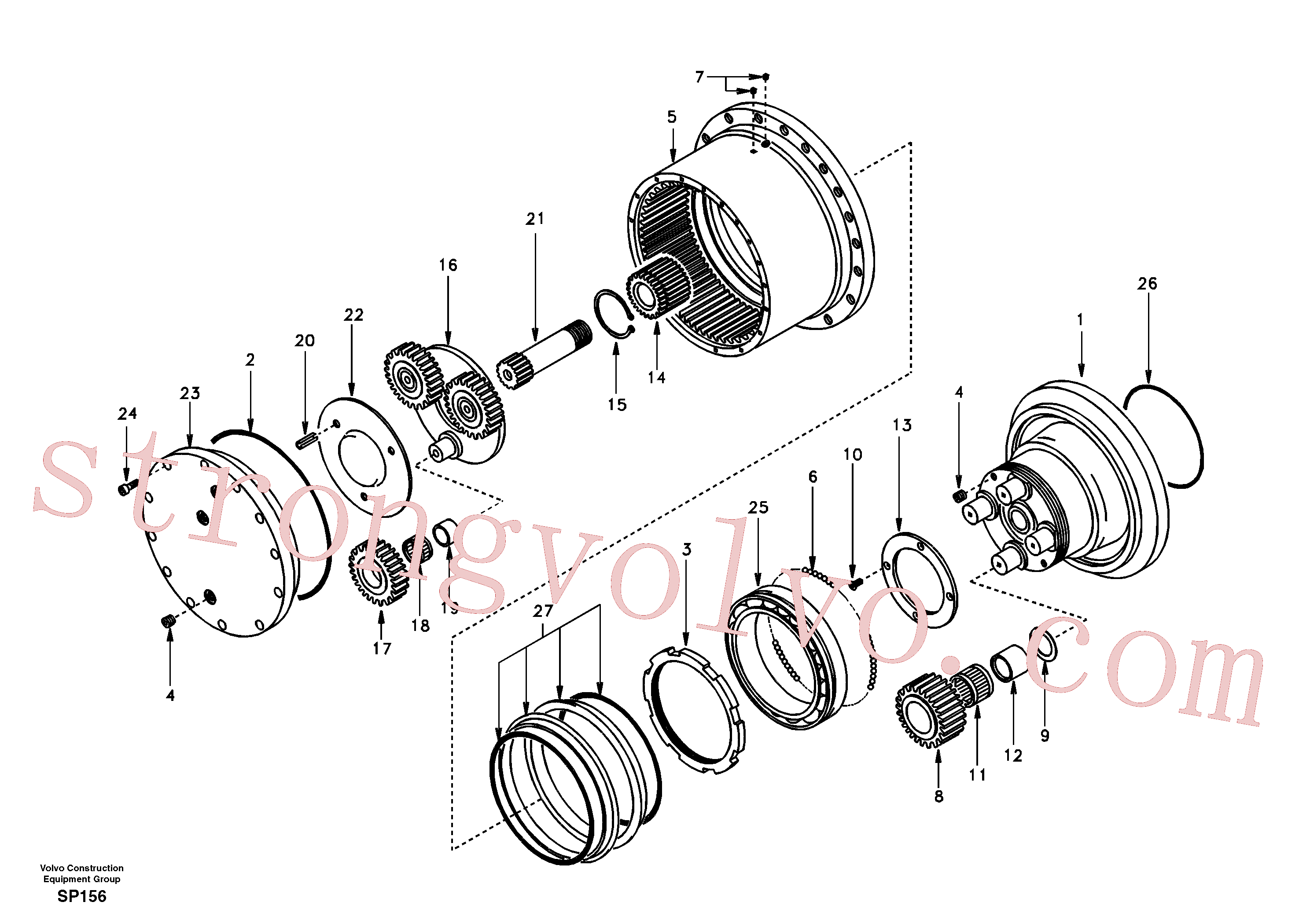 SA14505073 Volvo Caixa de ferramentas de estrada(SP156 Montagem)