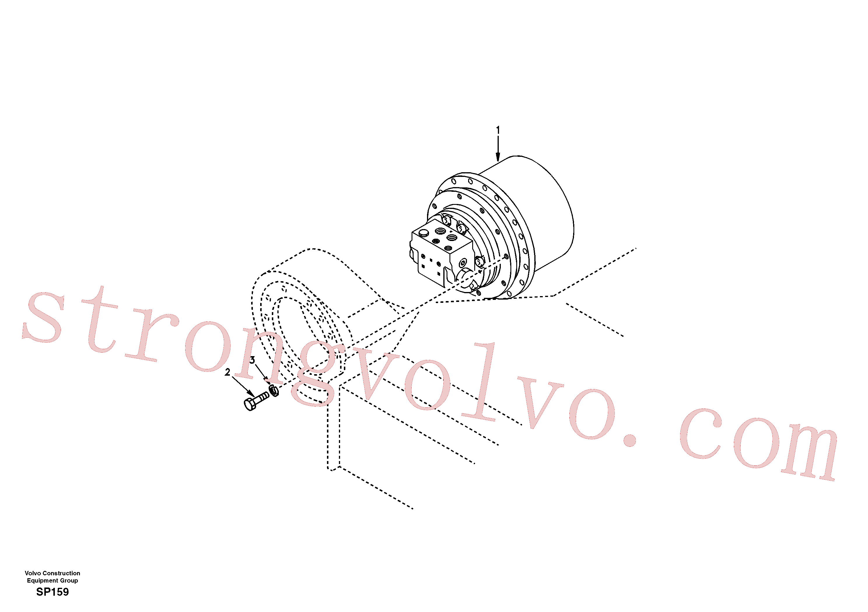 SA14505081 Volvo Motor de curso com peças de montagem(SP159 Montagem)