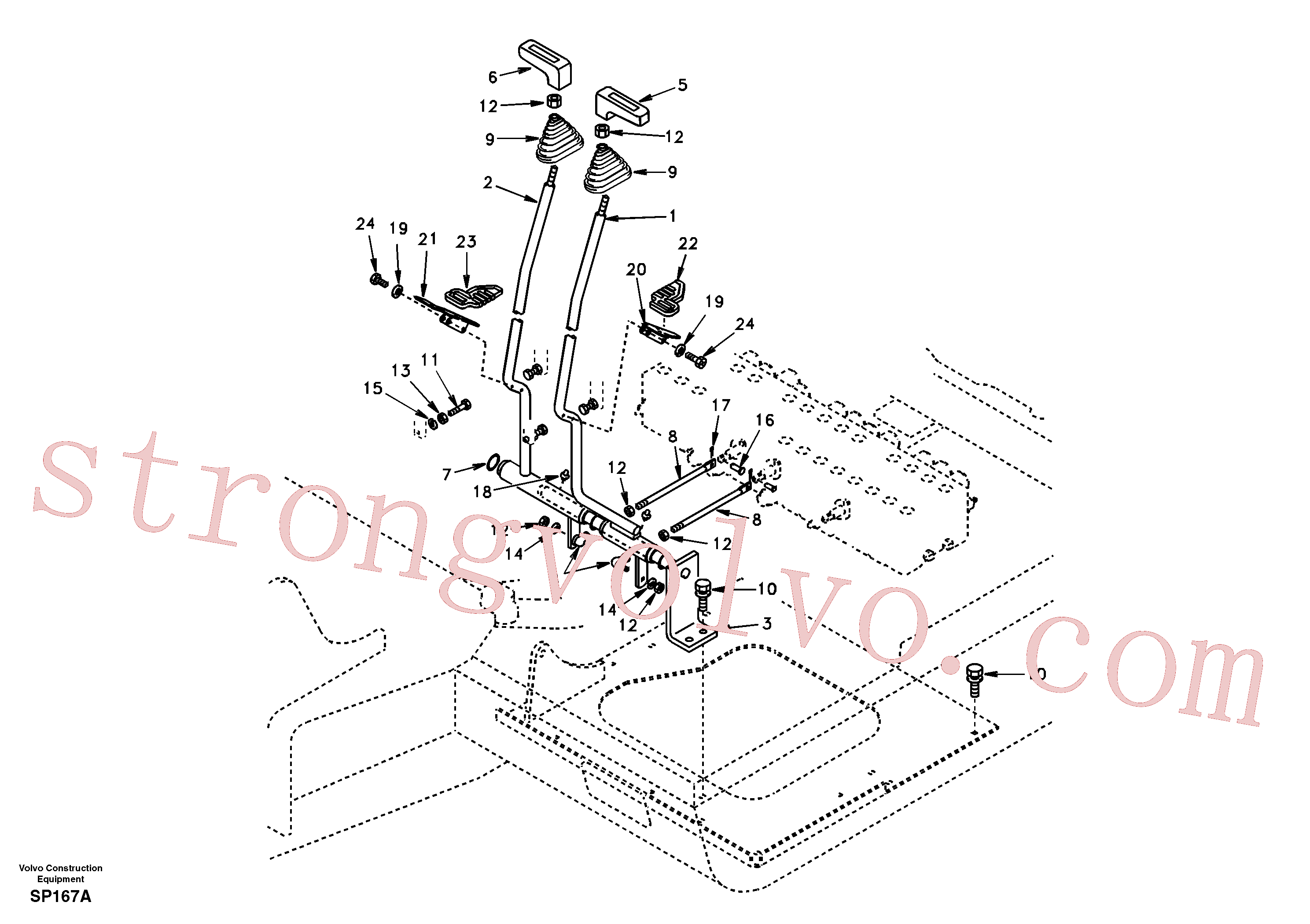 SA9011-11010 Volvo Elos de controlo, curso(SP167A Montagem)