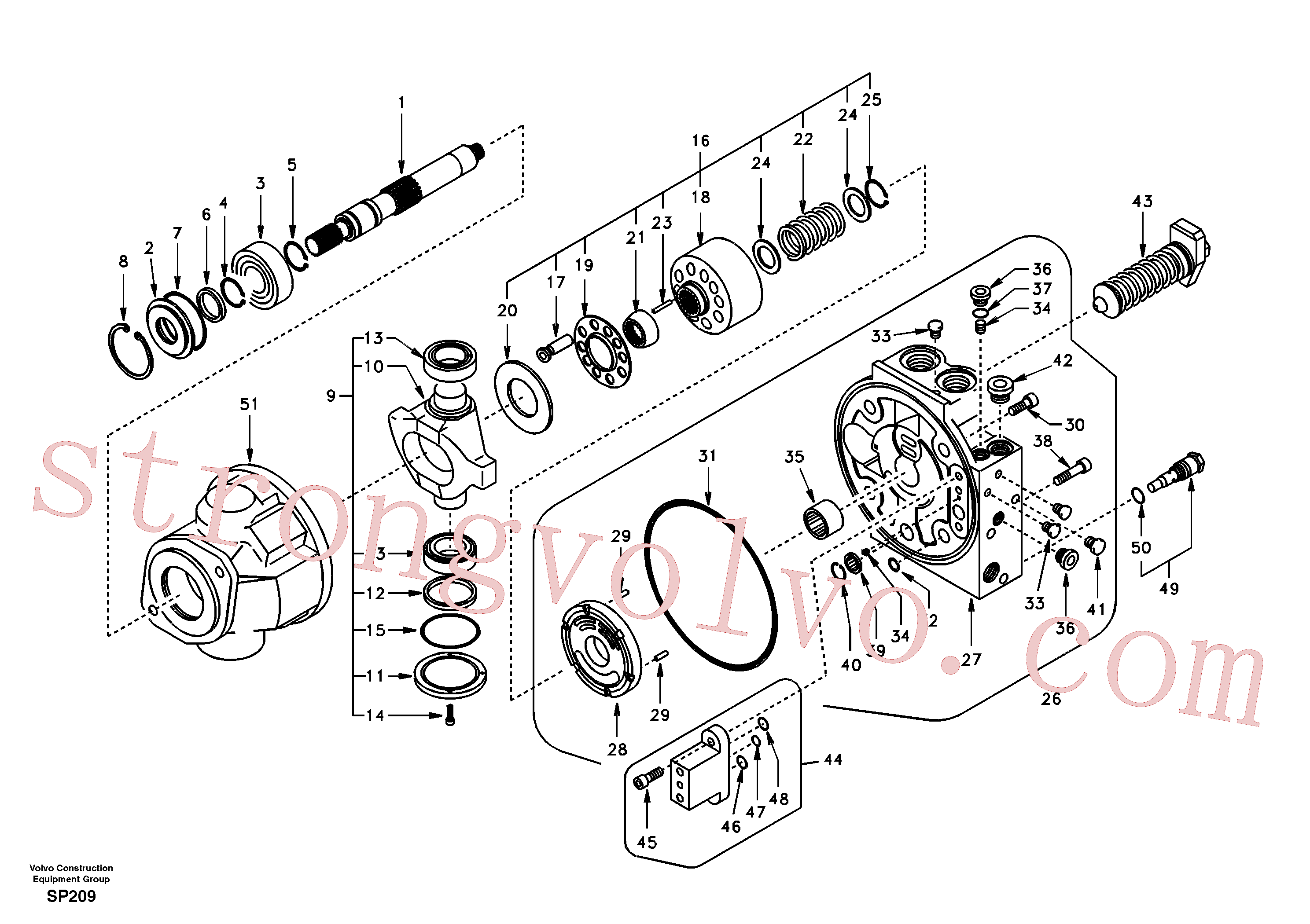 SA8230-15450 Volvo Bomba hidráulica(SP209 Montagem)