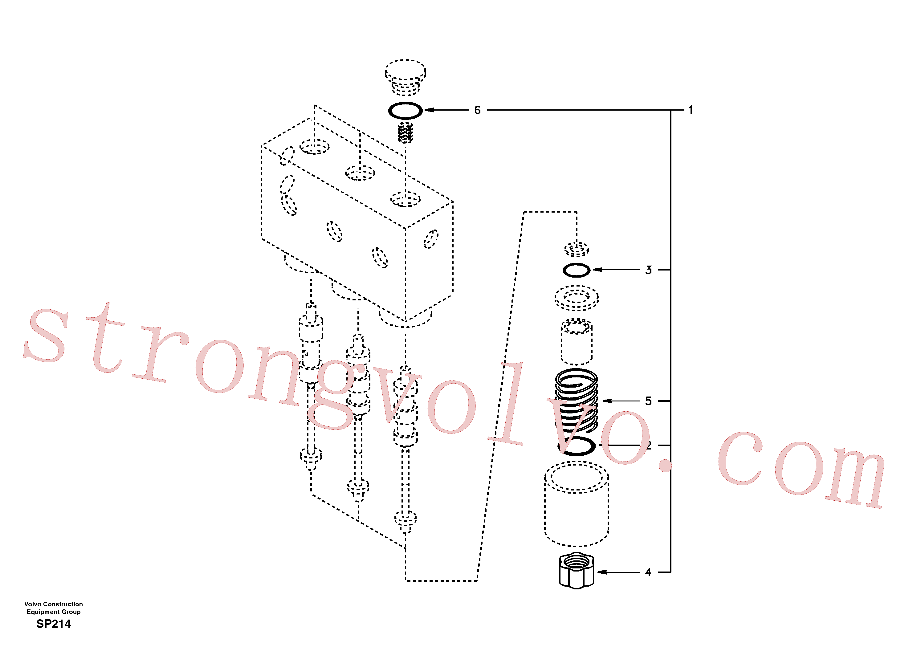 VOE14505472 Volvo Sistema servomotor, válvula solenóide(SP214 Montagem)