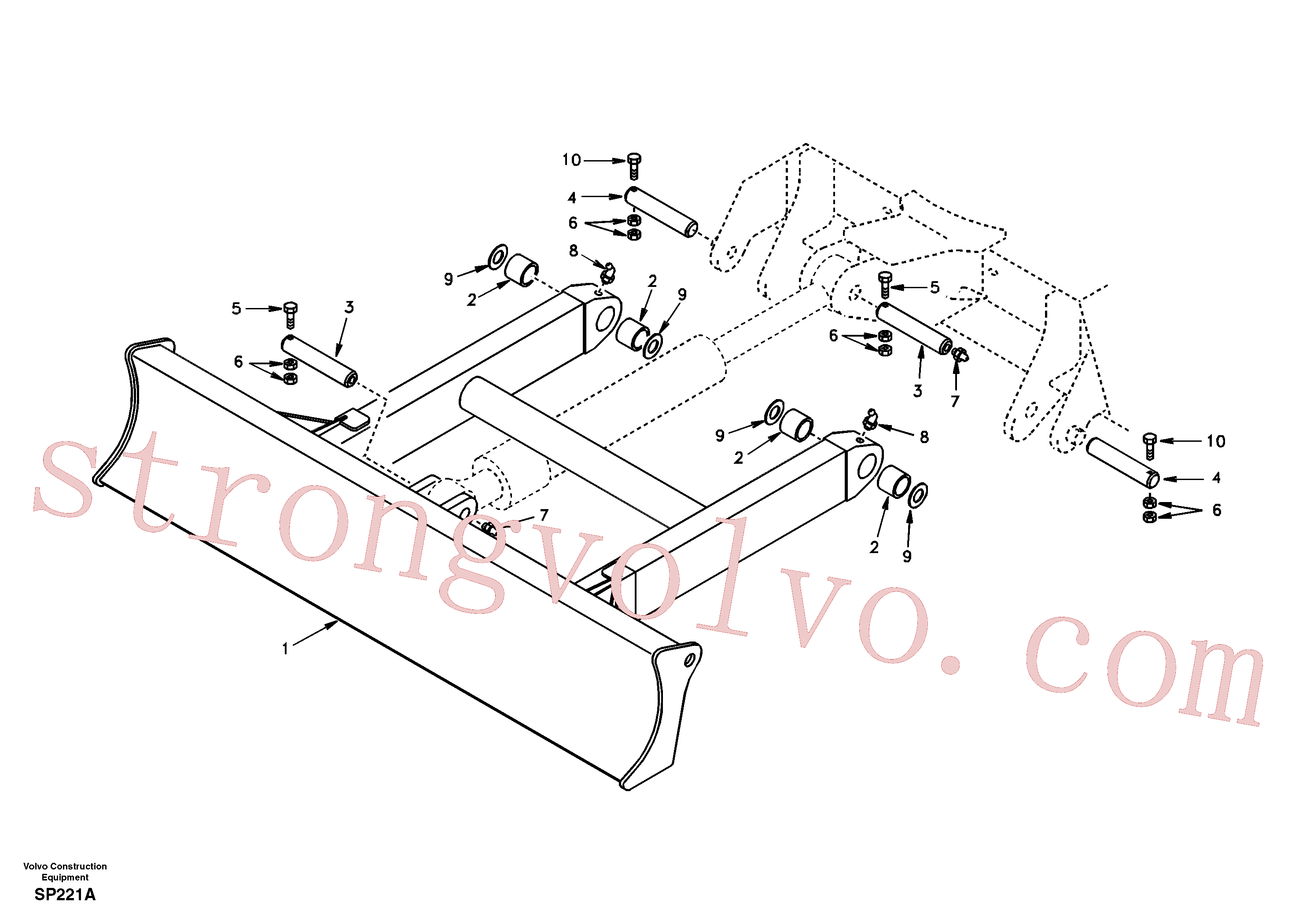 SA1175-30040 Volvo Lâmina niveladora(SP221A Montagem)