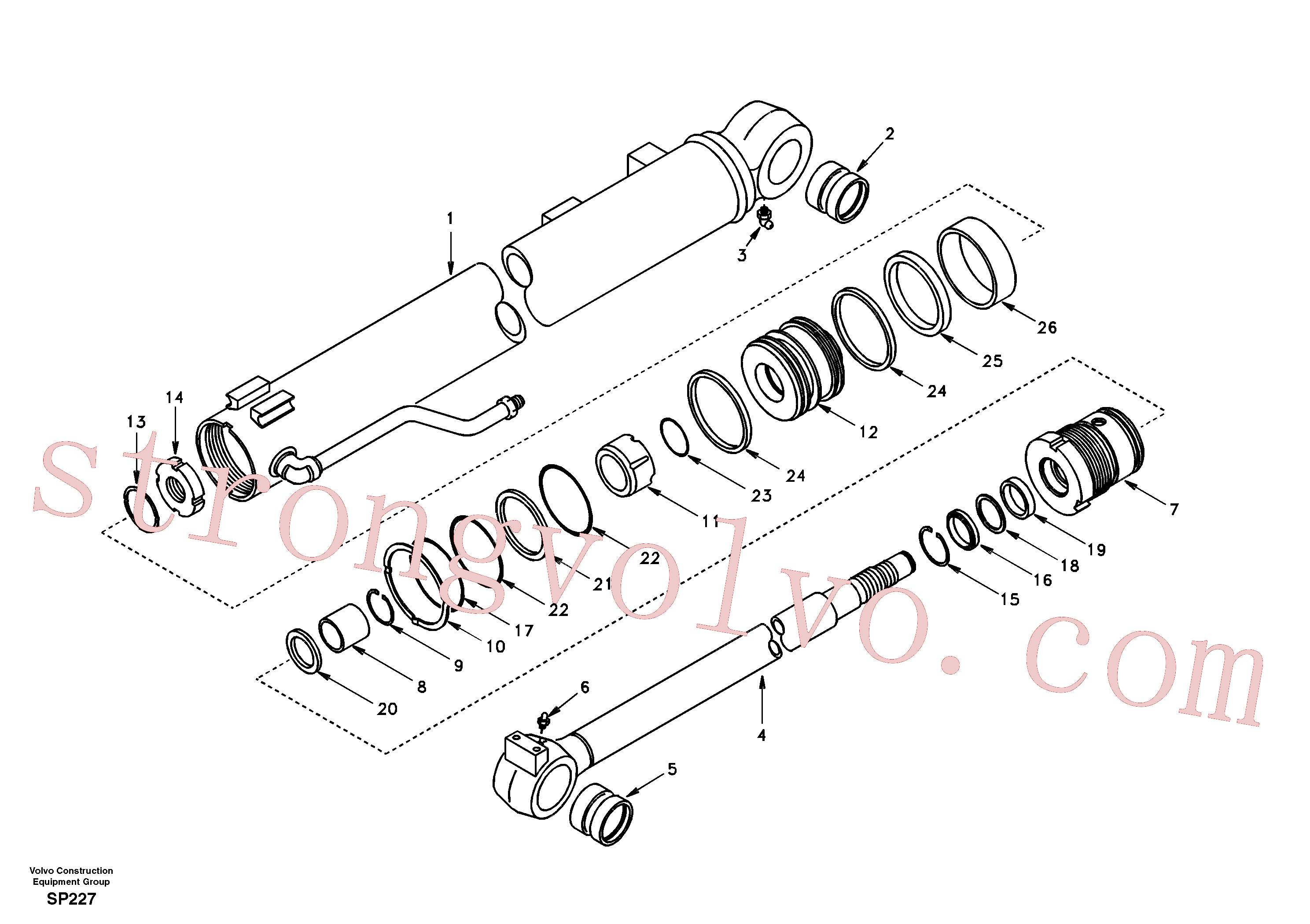 SA7282-05870 Washer Volvo escavadeira