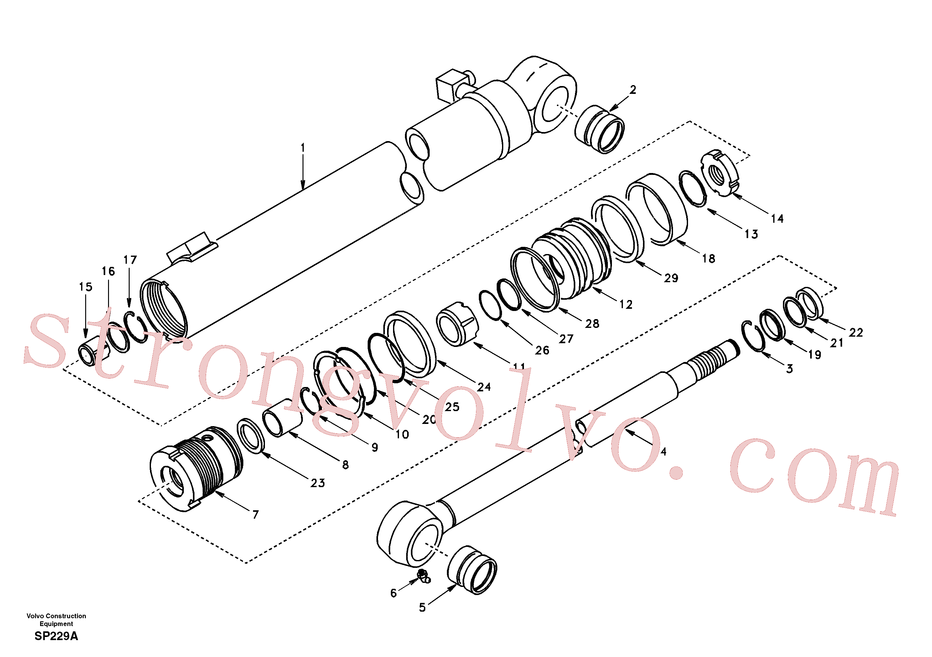 VOE14503581 Volvo Cilindro do braço de afundamento(SP229A Montagem)