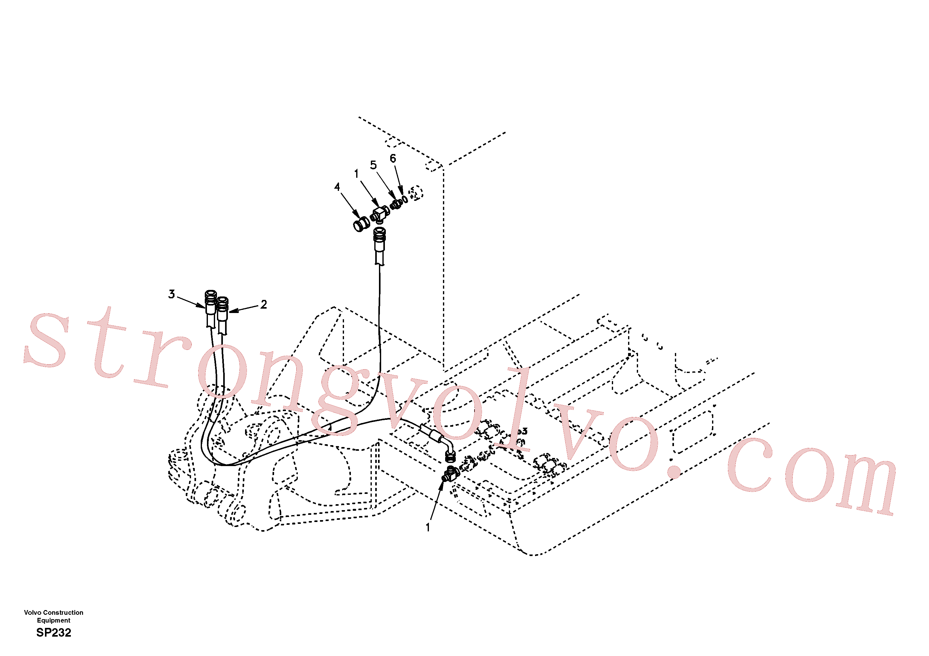 VOE14880094 Volvo Hidráulica de serviço, ruptura da lança(SP232 Montagem)