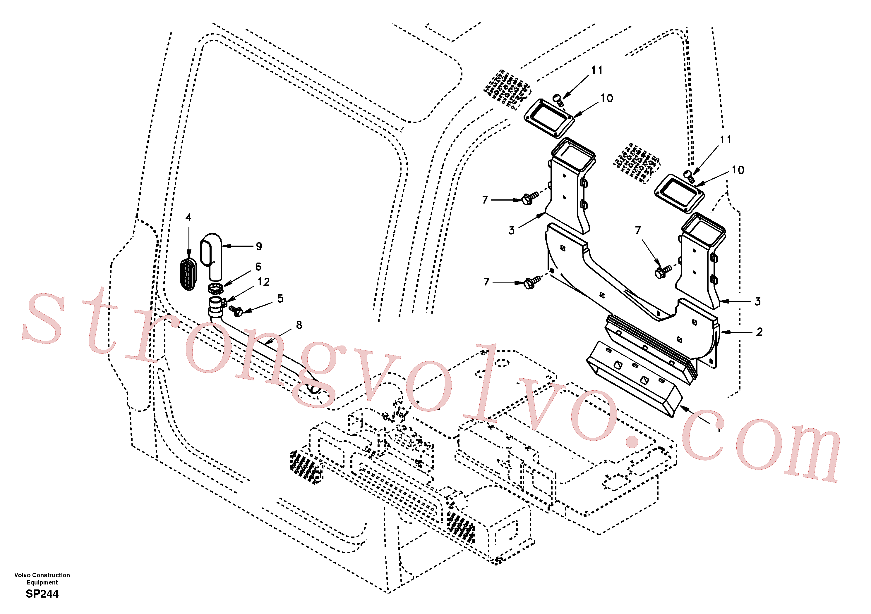 SA9041-11003 Volvo Linha do ar condicionado, refrigeração e aquecimento(SP244 Montagem)