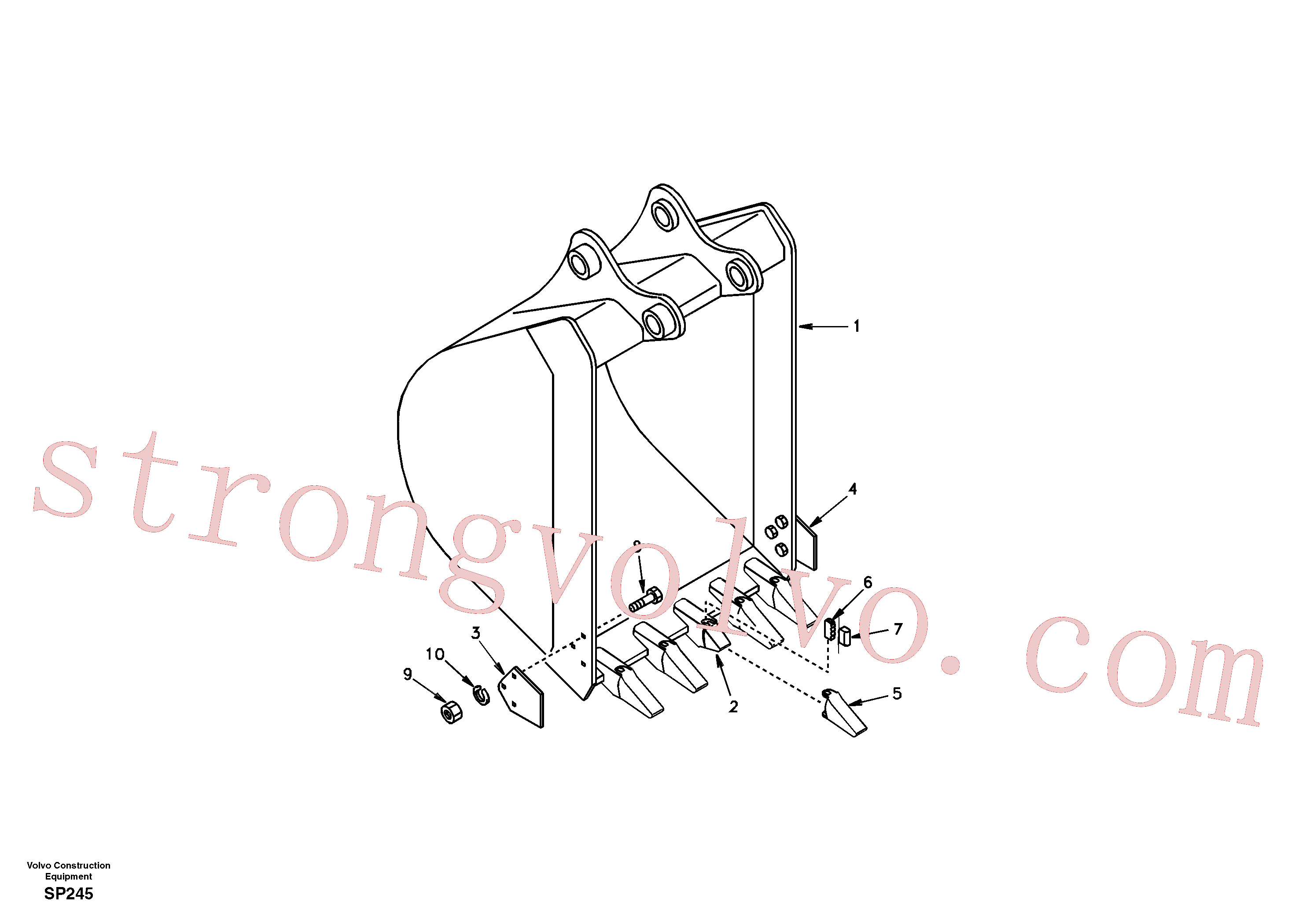 VOE15615415 Volvo Balde(SP245 Montagem)