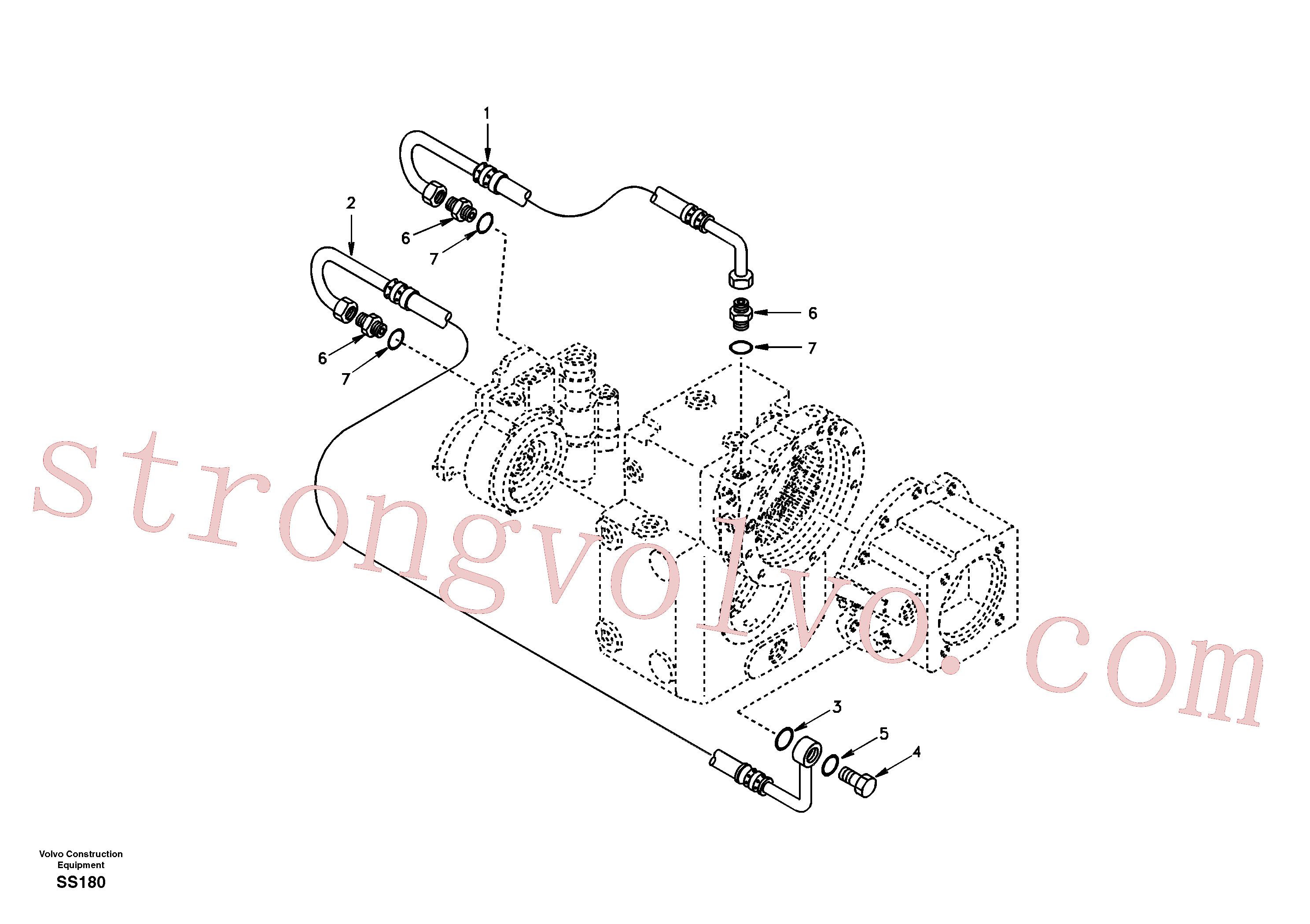 Volvo Acessórios para escavadeira SA8220-05610 Bujão Acessórios