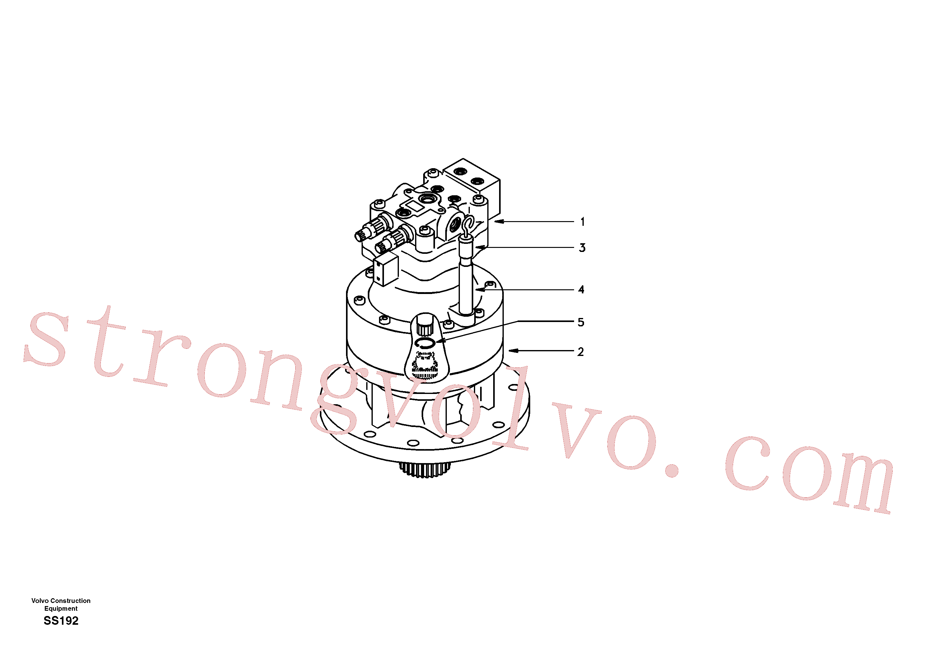 SA7118-23101 Volvo Motor de rotação com peças de montagem(SS192 Montagem)