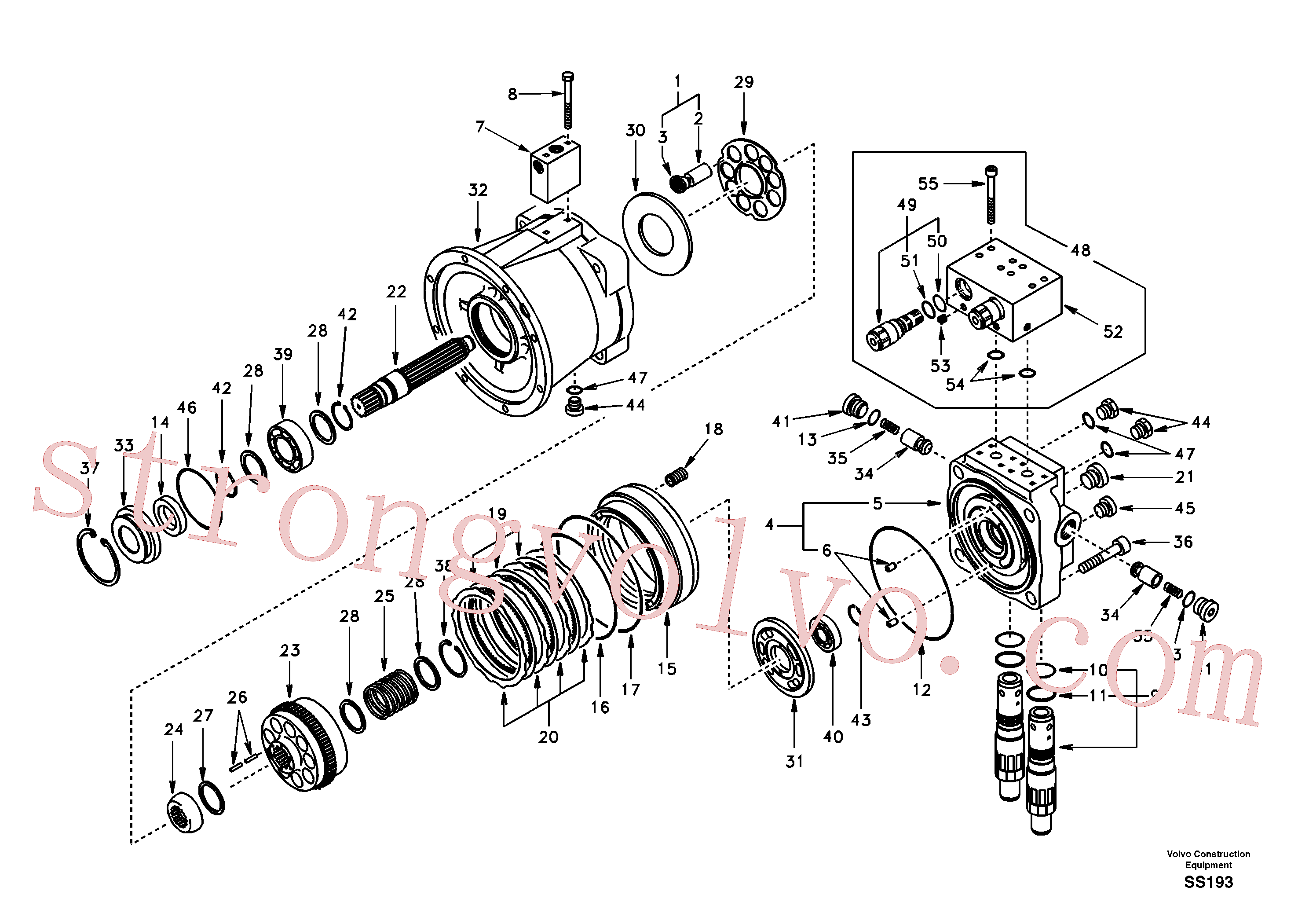 SA8230-26570 Volvo Motor de rotação(SS193 Montagem)