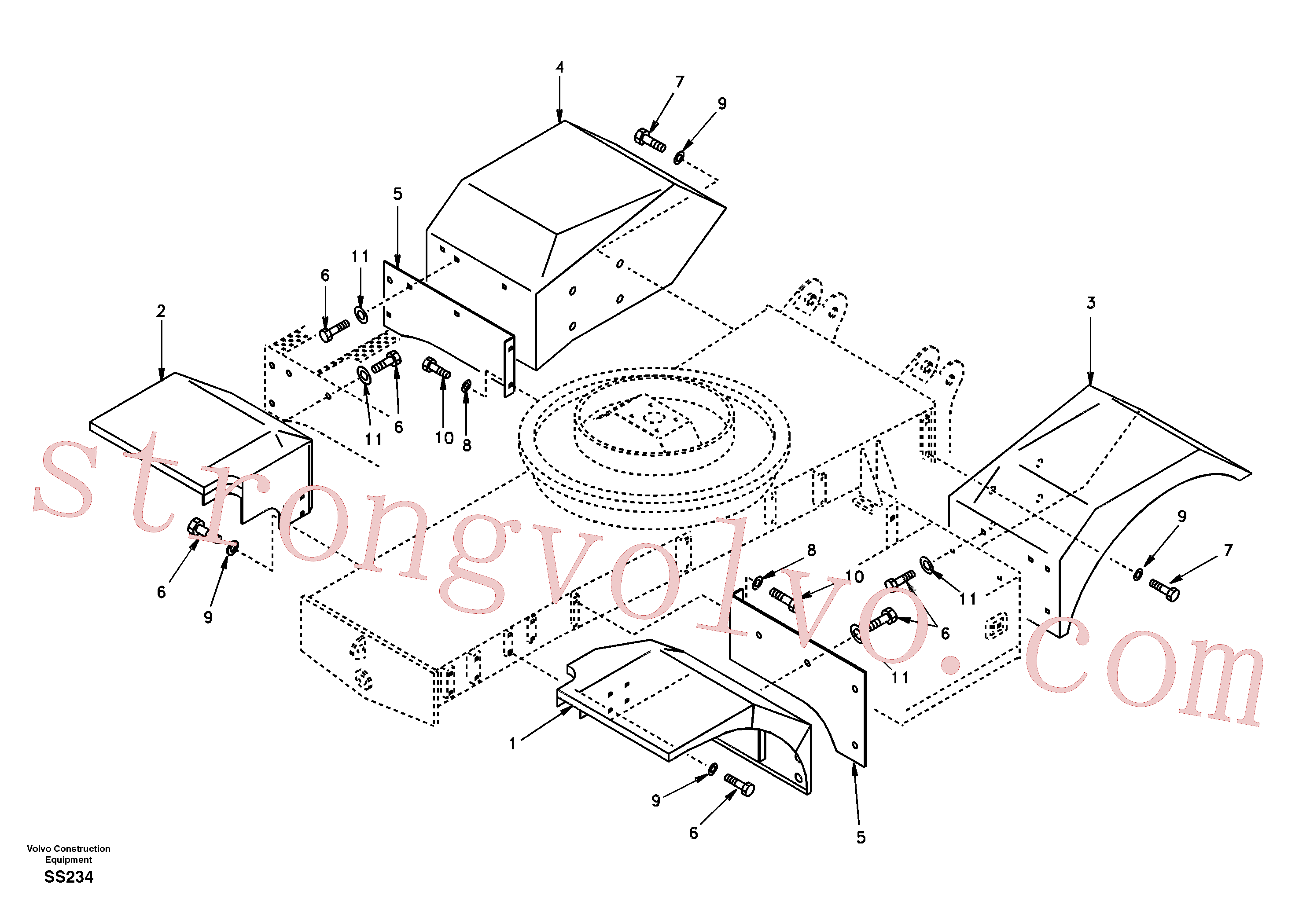 SA14880474 Volvo Guarda-lamas(SS234 Montagem)