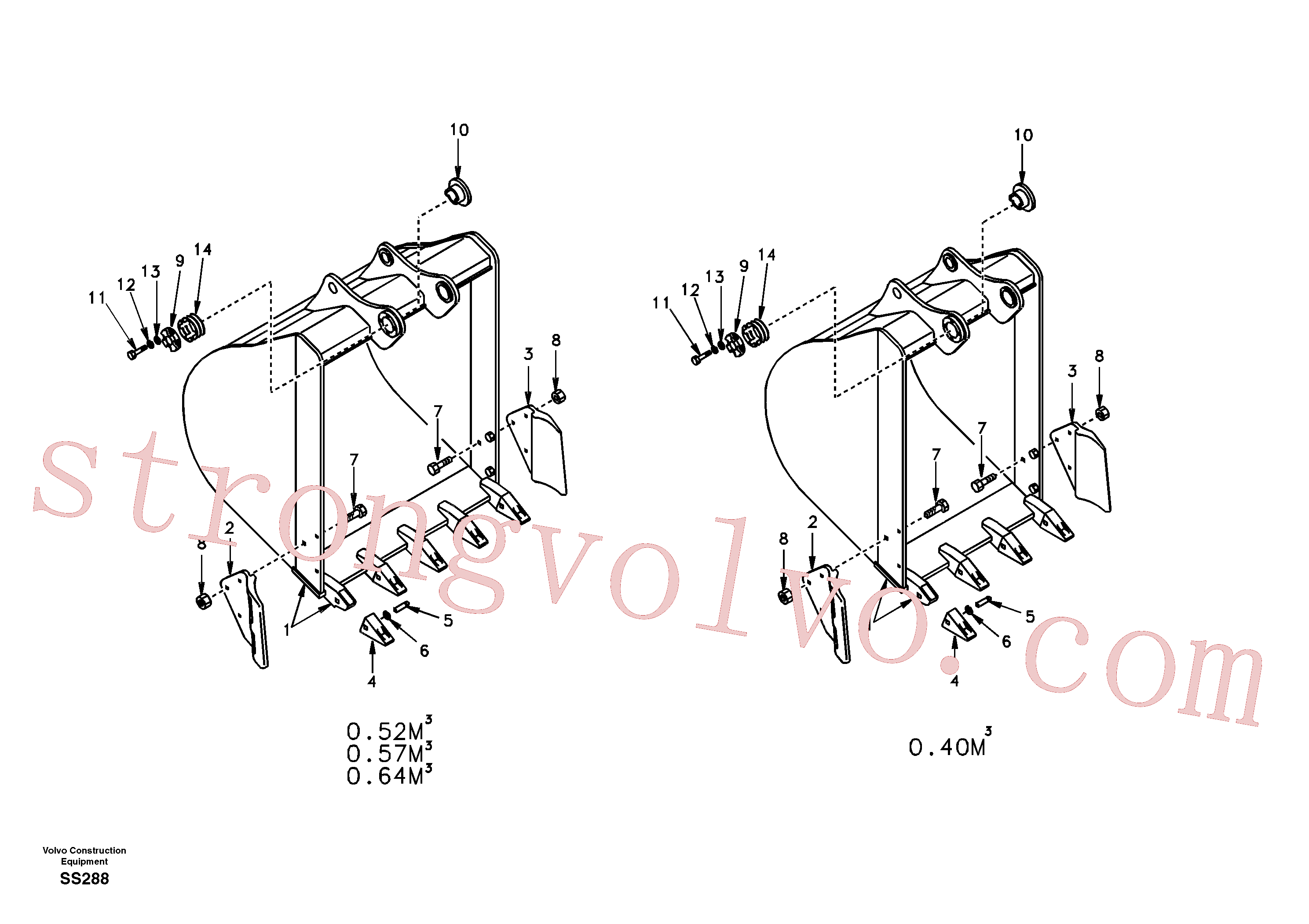 SA1171-00470 Volvo Balde(SS288 Montagem)