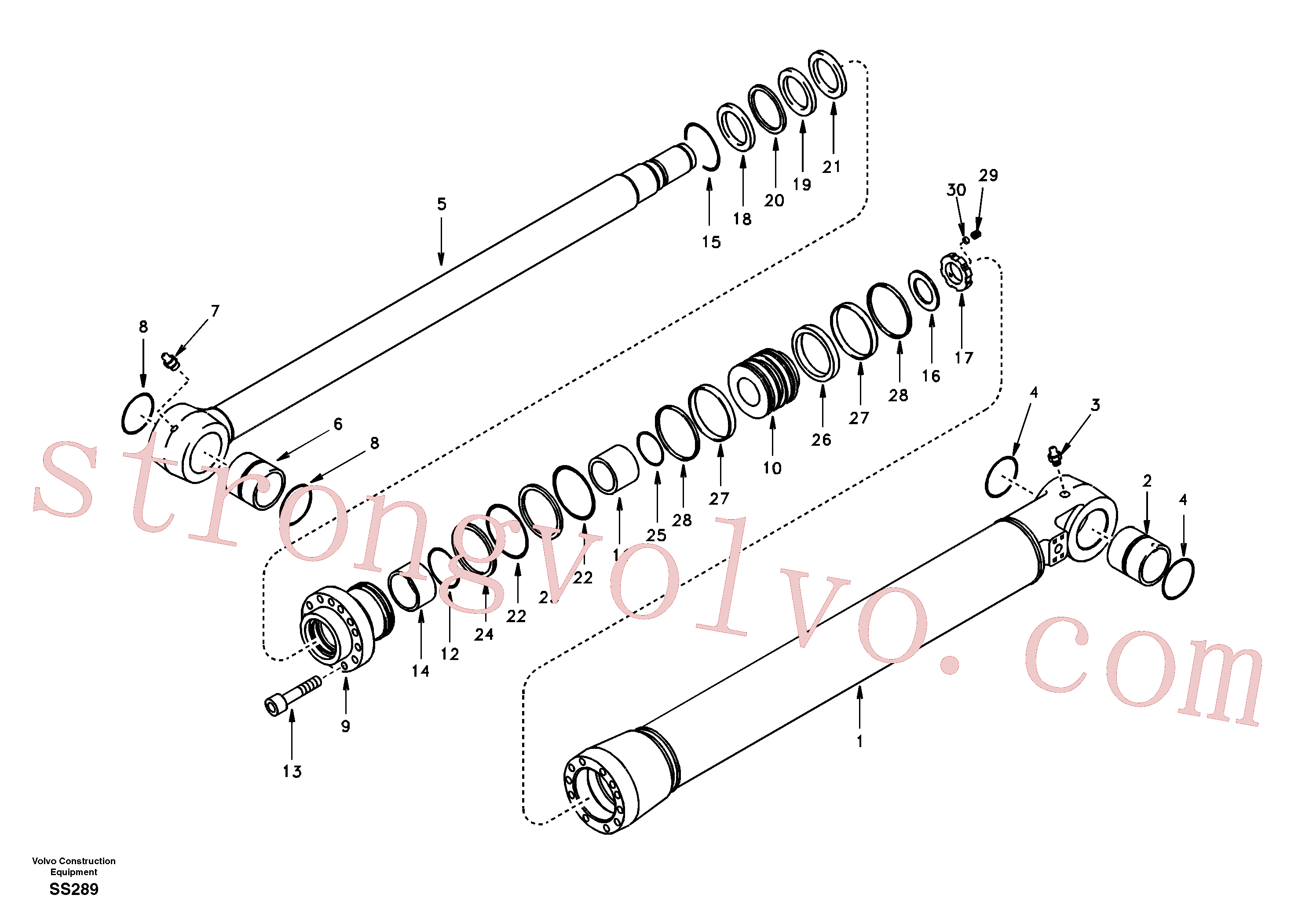 Volvo VOE14501130 Rod Volvo Acessórios para escavadeira