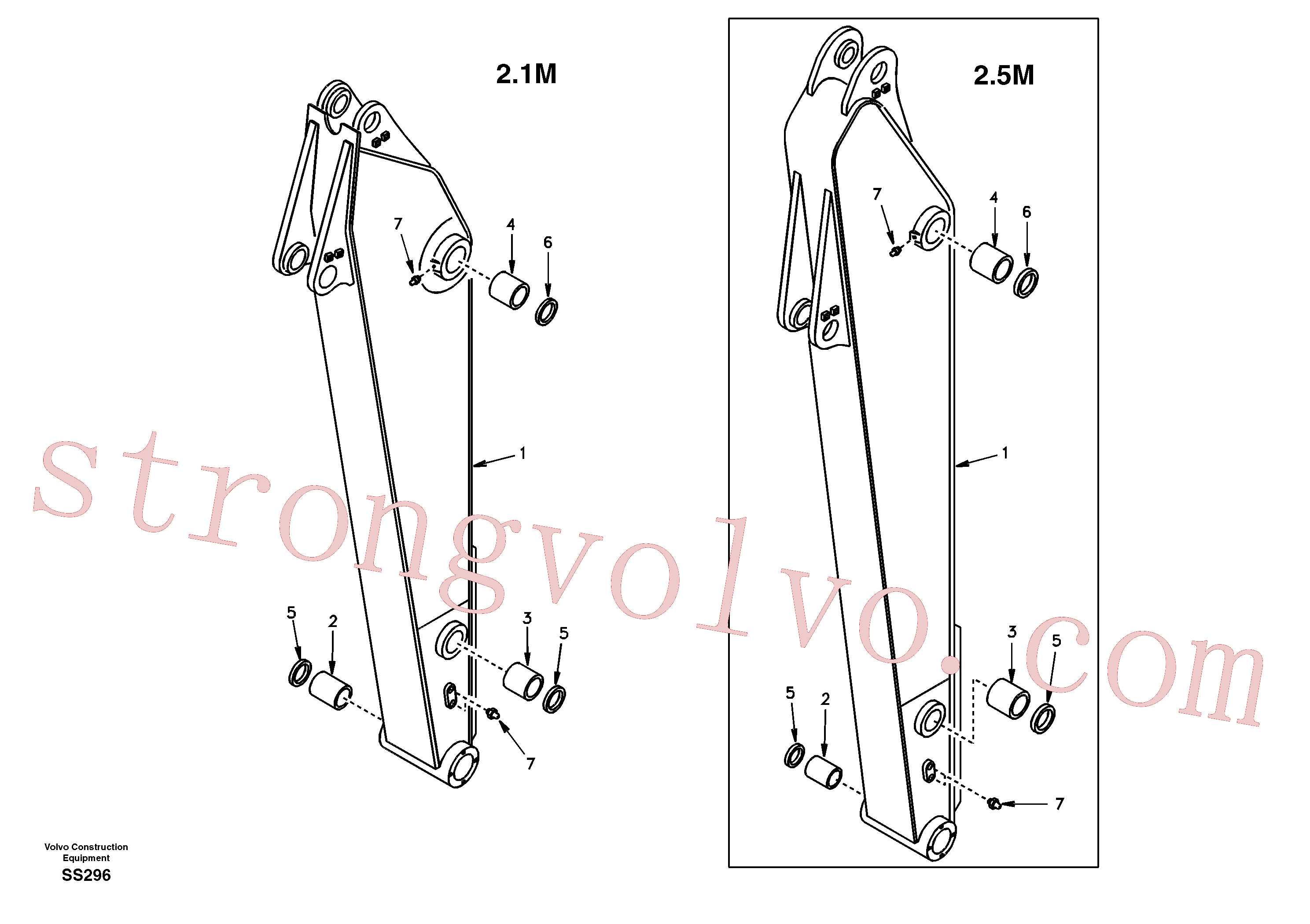 SA1172-00970 Volvo Tubagem de massa e do braço de afundamento com sede da tubagem(SS296 Montagem)