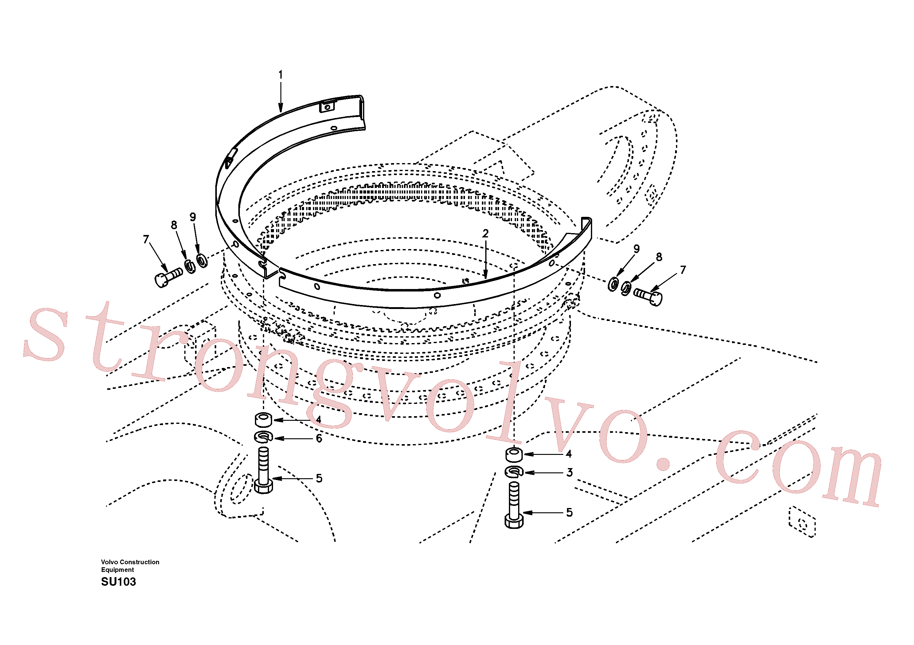 Volvo SA14502404 Cover Volvo Acessórios para escavadeira