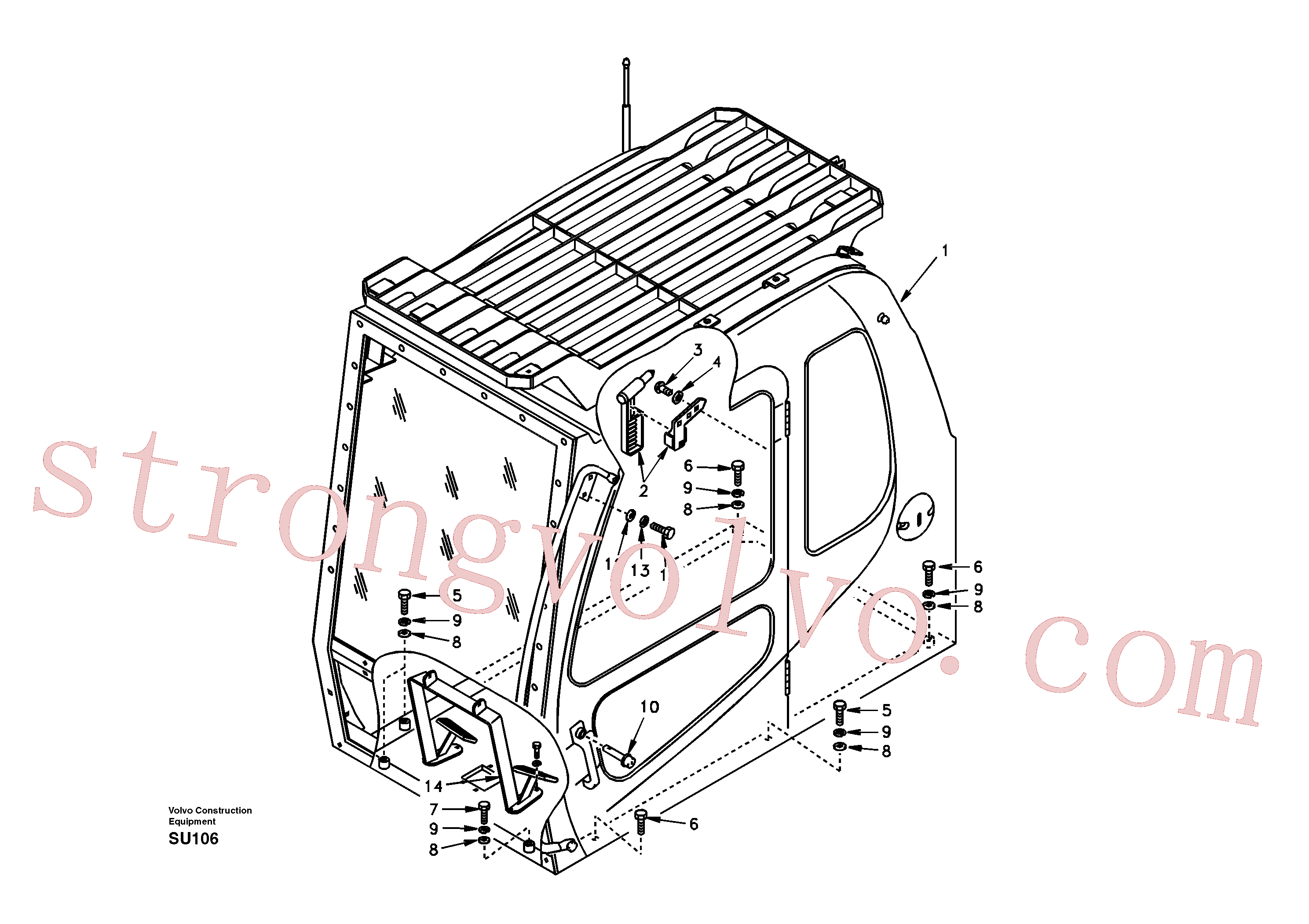 VOE983259 Volvo Apoio da cabina(SU106 Montagem)