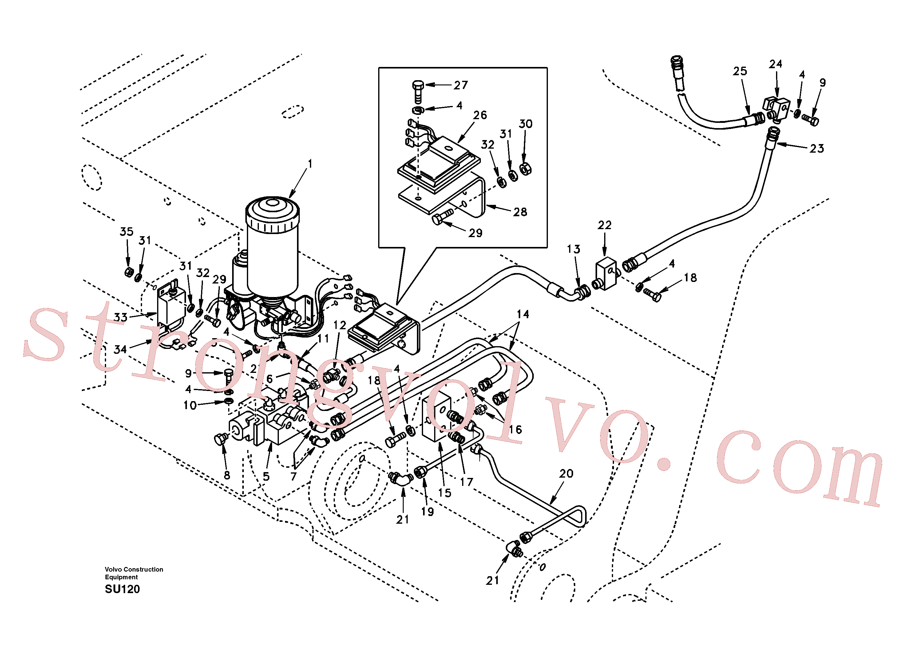 SA9413-43030 Volvo Lubrificação automática(SU120 Montagem)