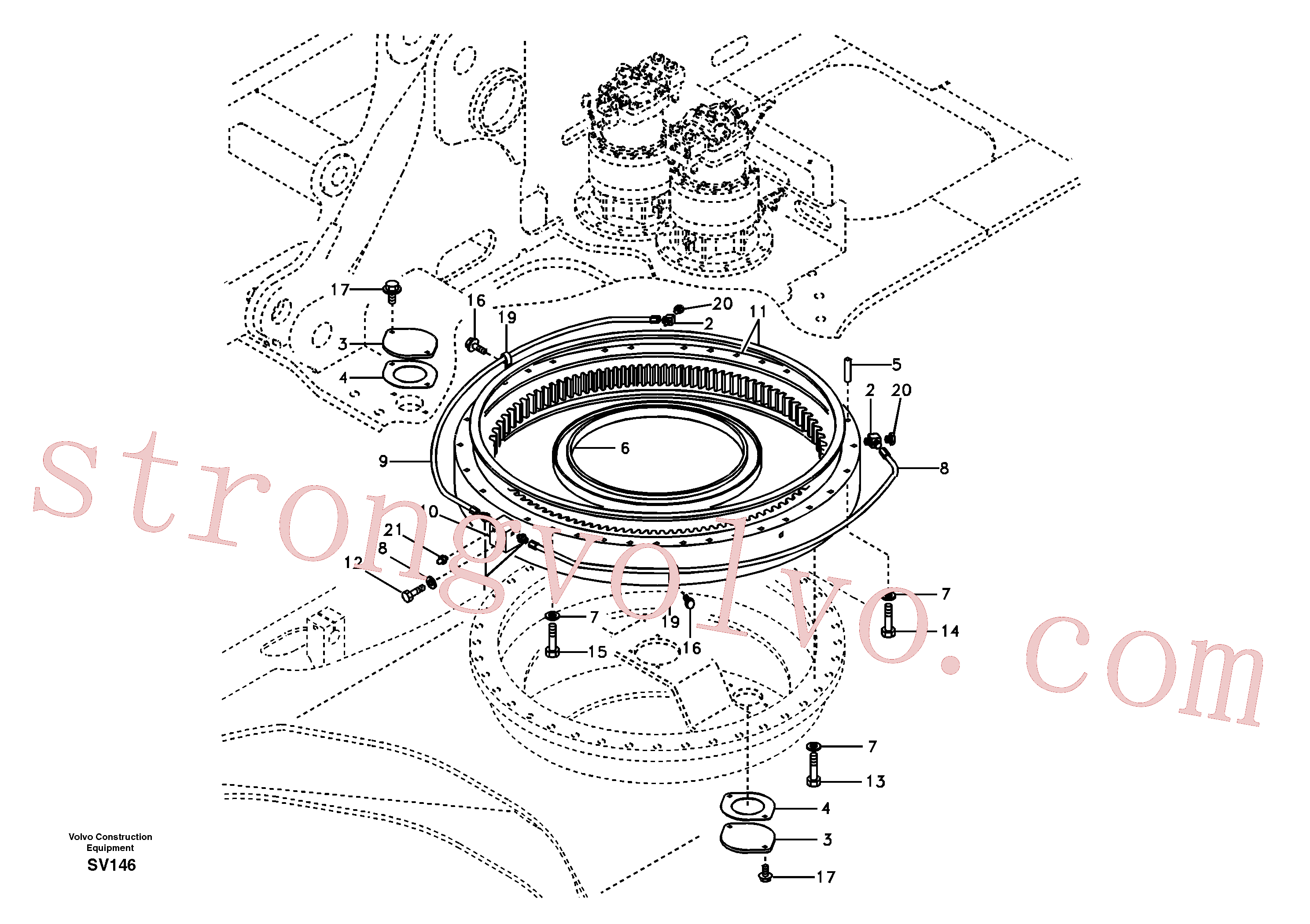 SA9011-23026 Volvo Sistema de articulação(SV146 Montagem)