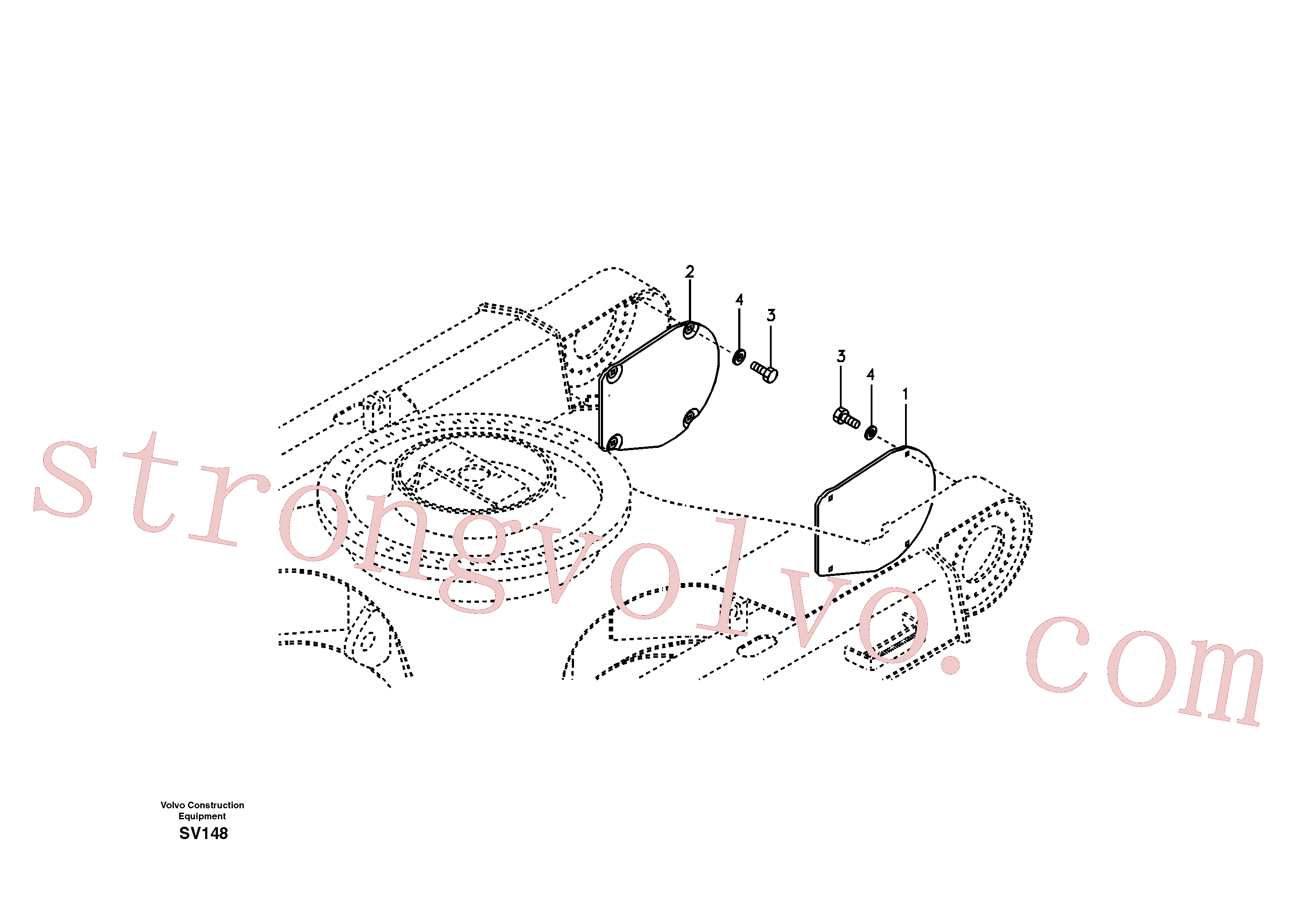 SA14880474 Volvo Placa protectora para motor de curso(SV148 Montagem)