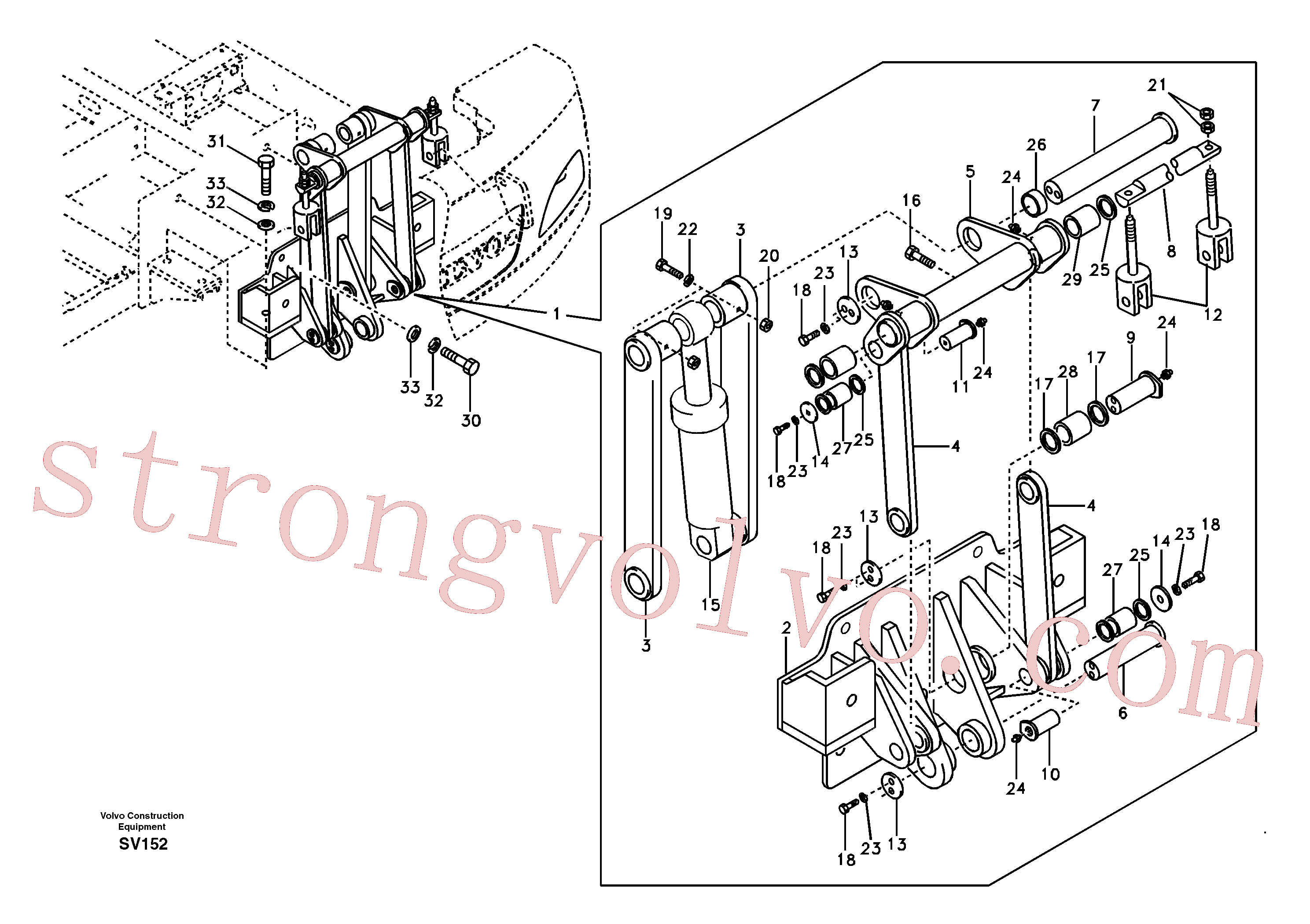 SA9011-23026 Volvo Remoção de contrapeso, conjunto(SV152 Montagem)