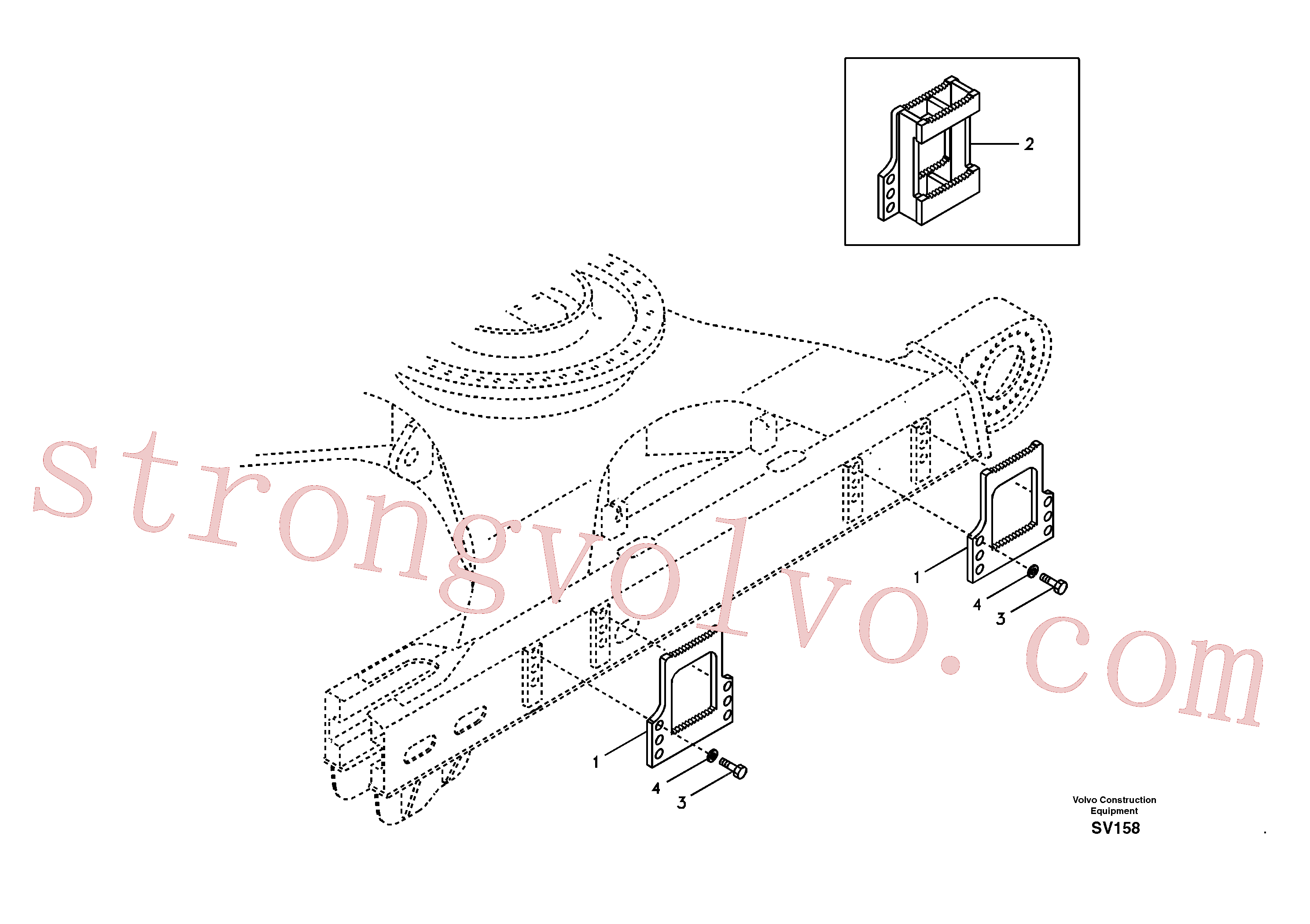 Atacado SA14880474 Washer Volvo escavadeira